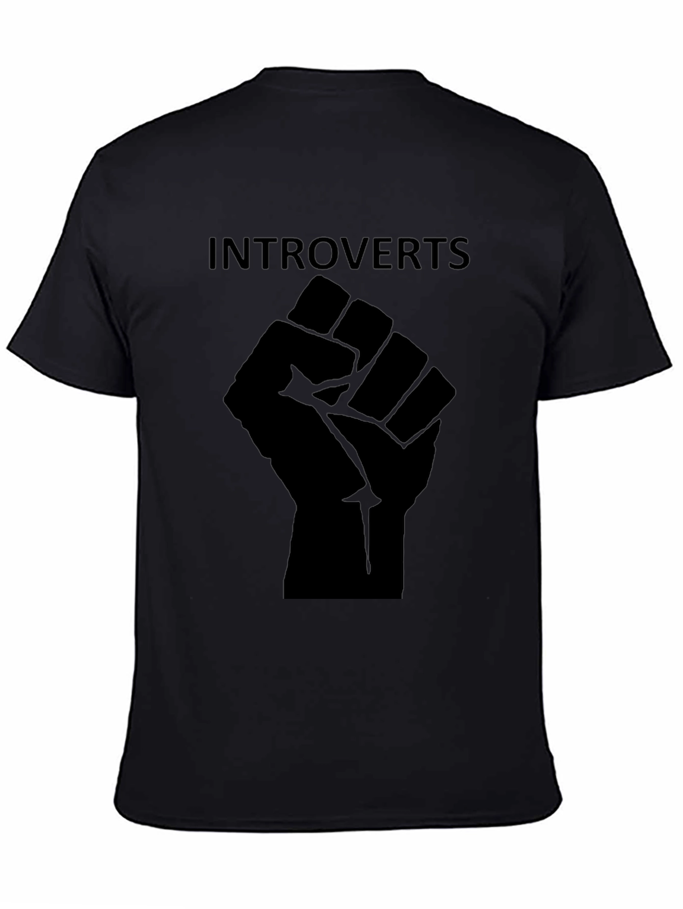 Black Introverts Unite Black Graphic Tee view 4