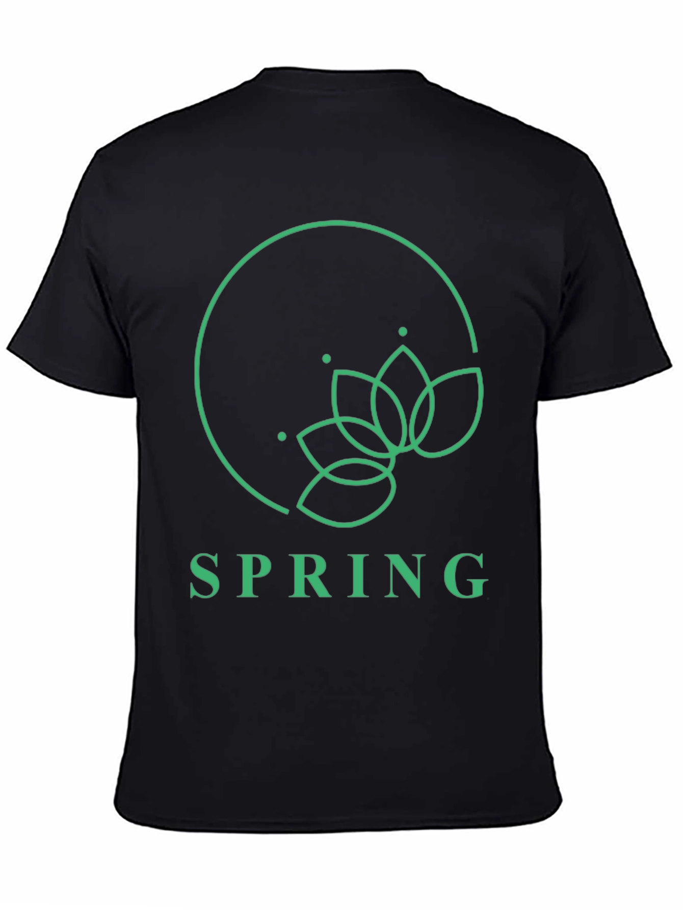 Black Spring Bloom T-Shirt - Floral Design, Soft Cotton view 4