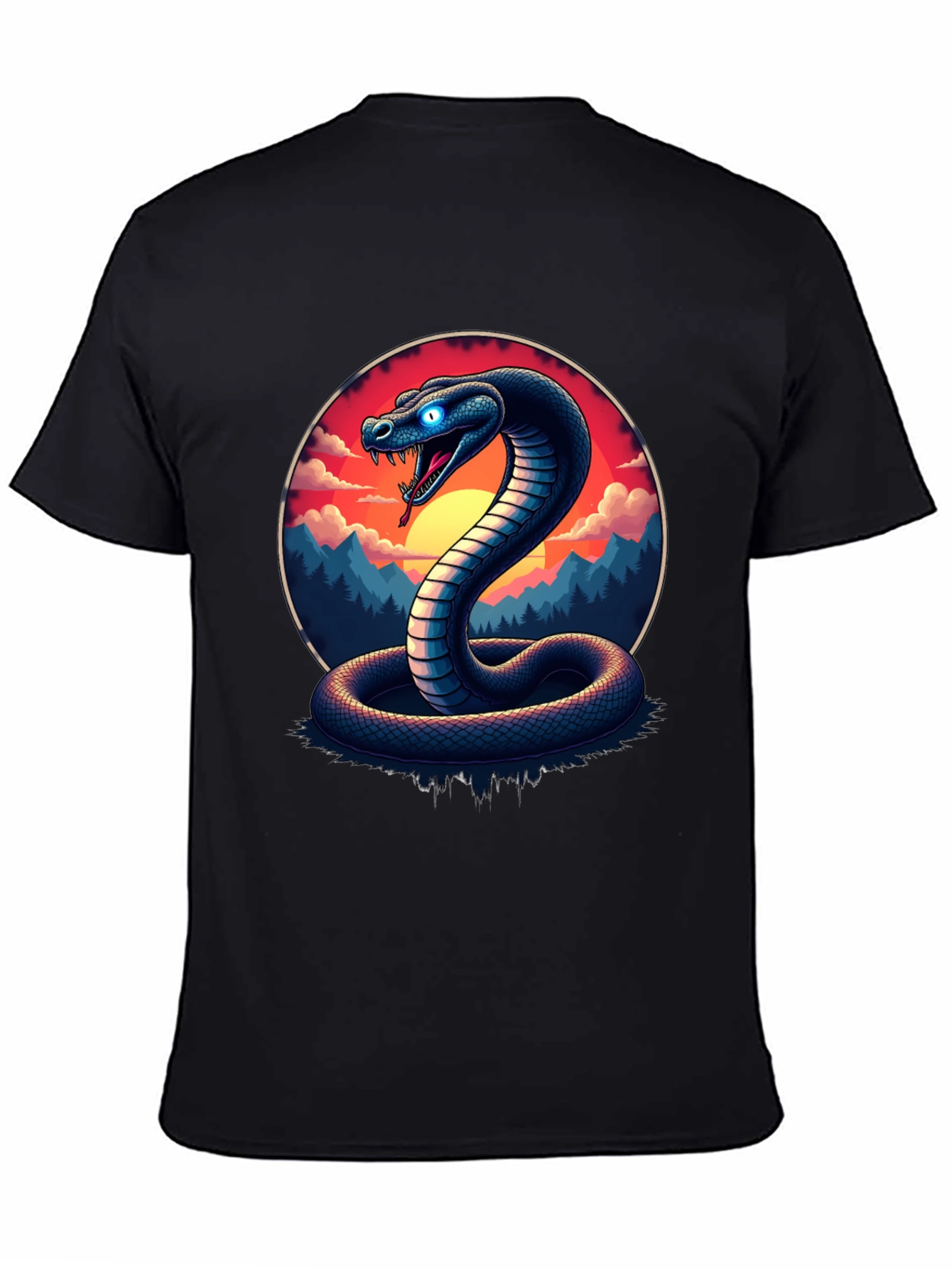 Black Cobra T-Shirt - Snake Graphic Tee view 4