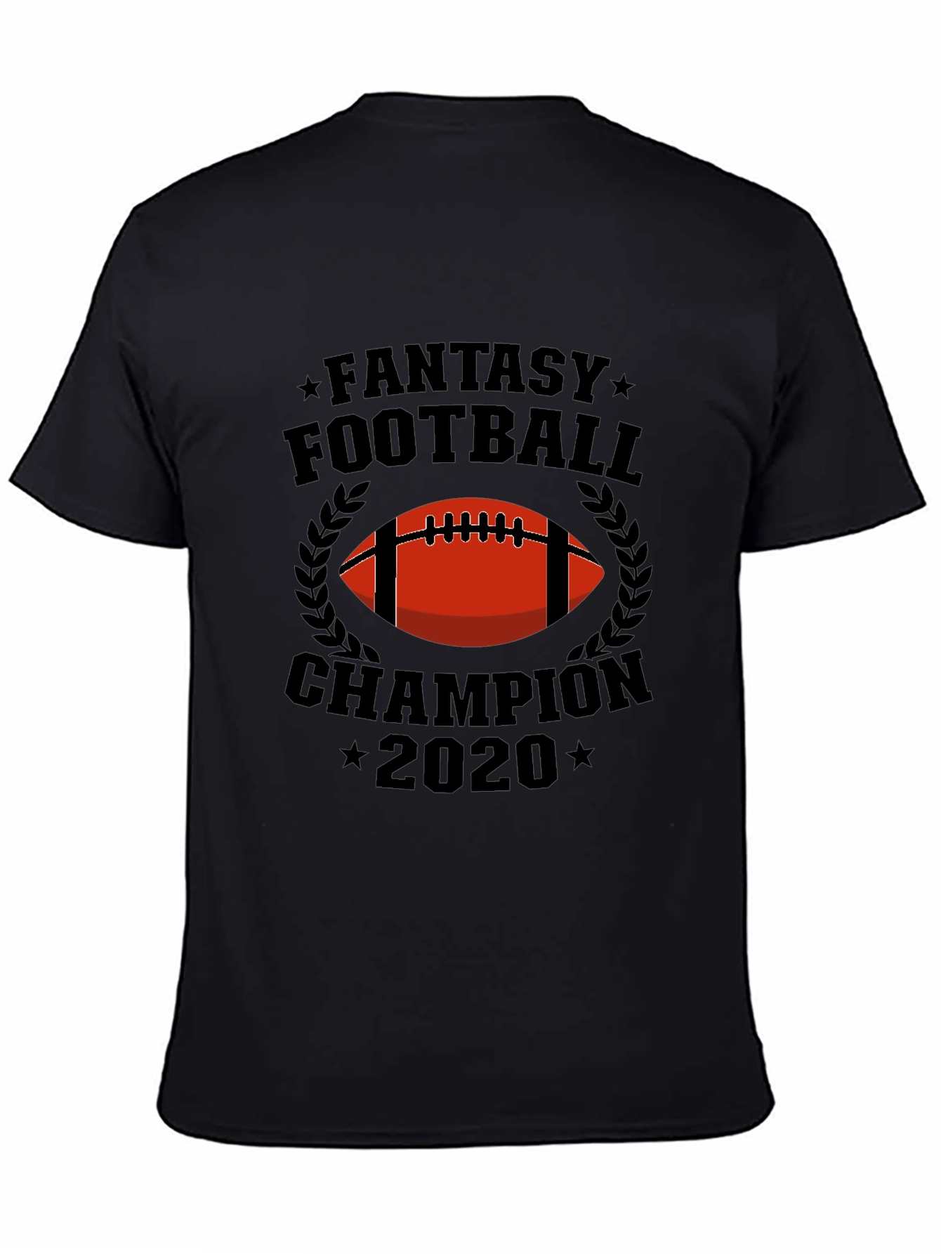 Black Fantasy Football Champion 2020 Graphic Tee view 4