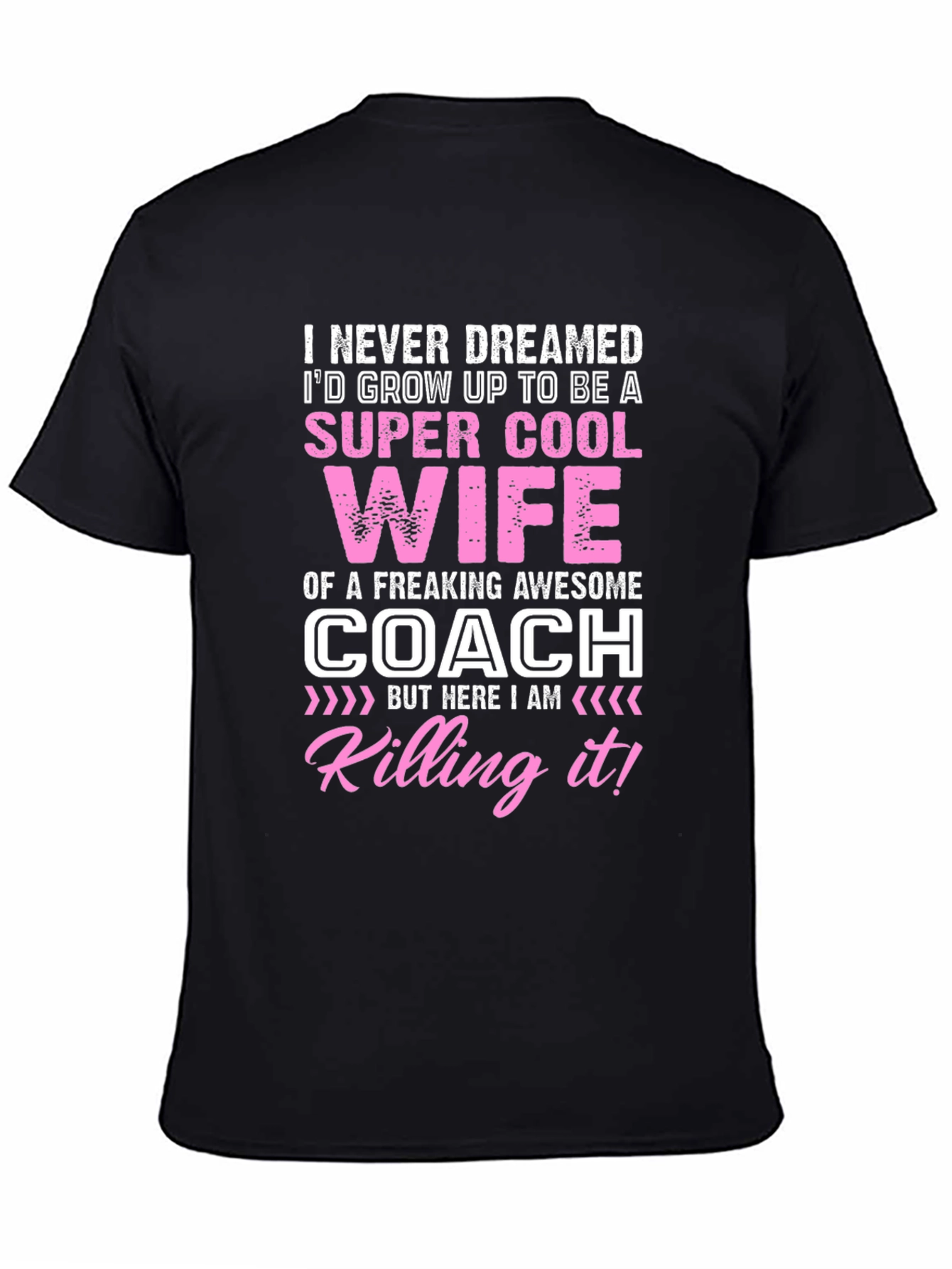 Black Super Cool Coach Wife Graphic T-Shirt view 4