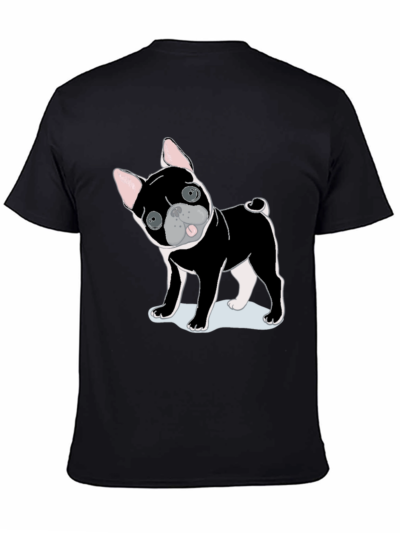 Black Dog Graphic Tee - Cute Puppy Shirt view 4