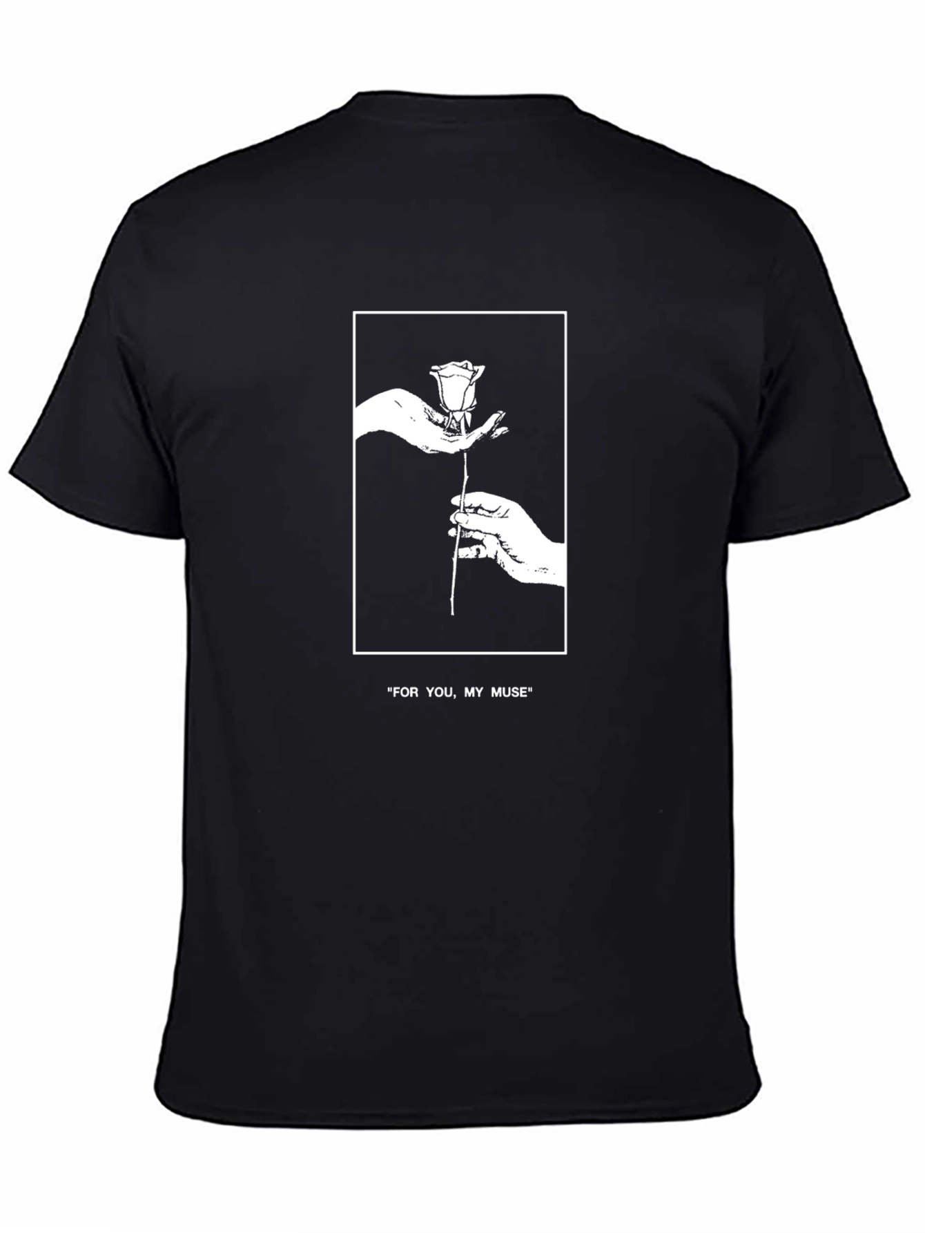 Black Black Rose Graphic Tee - For You, My Muse view 4