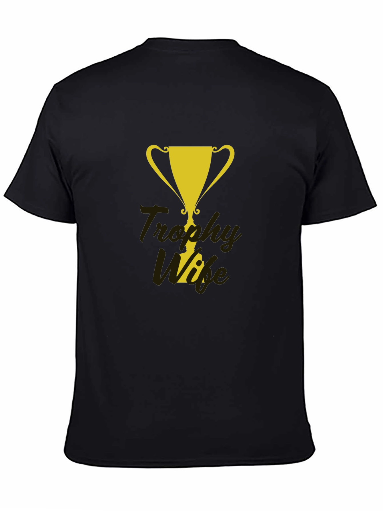 Black Trophy Wife Graphic Tee - Fun & Stylish Men's T-Shirt view 4