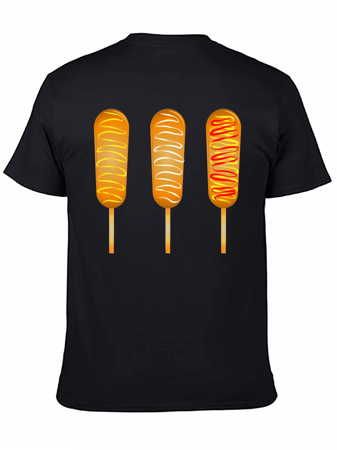 Black Corn Dog T-Shirt: Unique Foodie Graphic Tee view 4