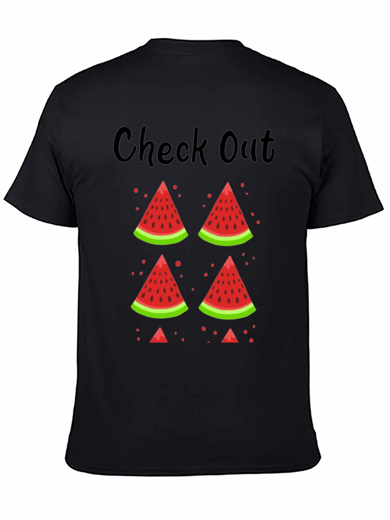Black Watermelon Graphic Tee - Check Out This Summer Shirt view 4
