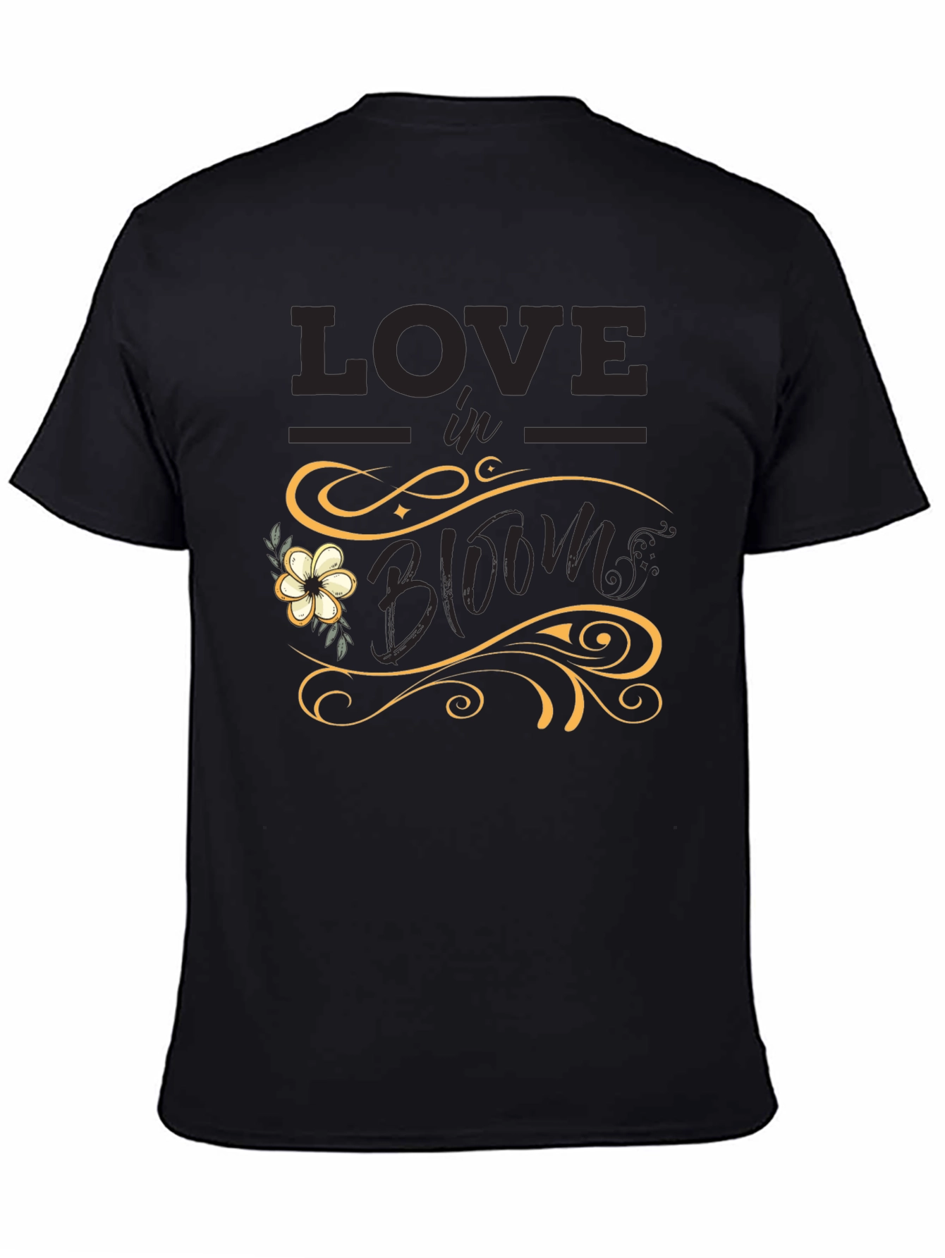 Black Love In Bloom Graphic Tee - Black view 4