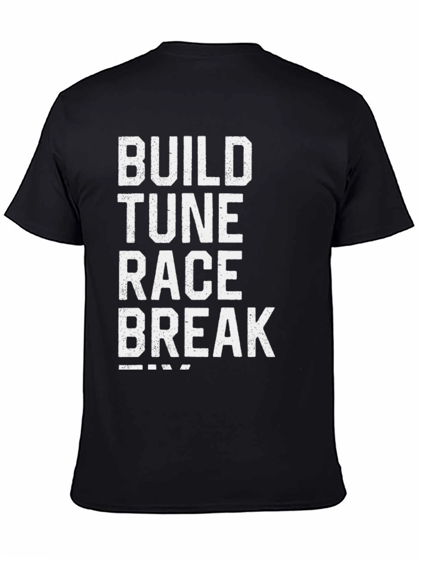 Black Build Tune Race Break T-Shirt - Black view 4
