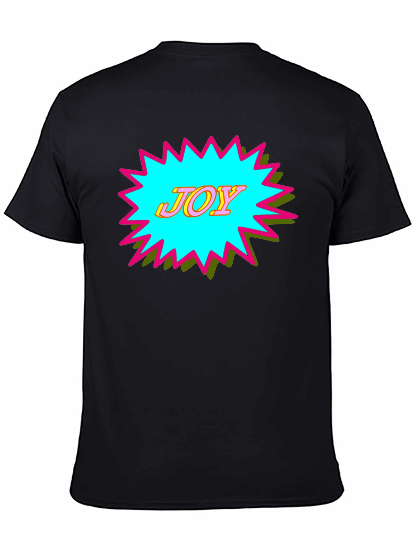 Black Joy Graphic Tee - Black Crew Neck view 4
