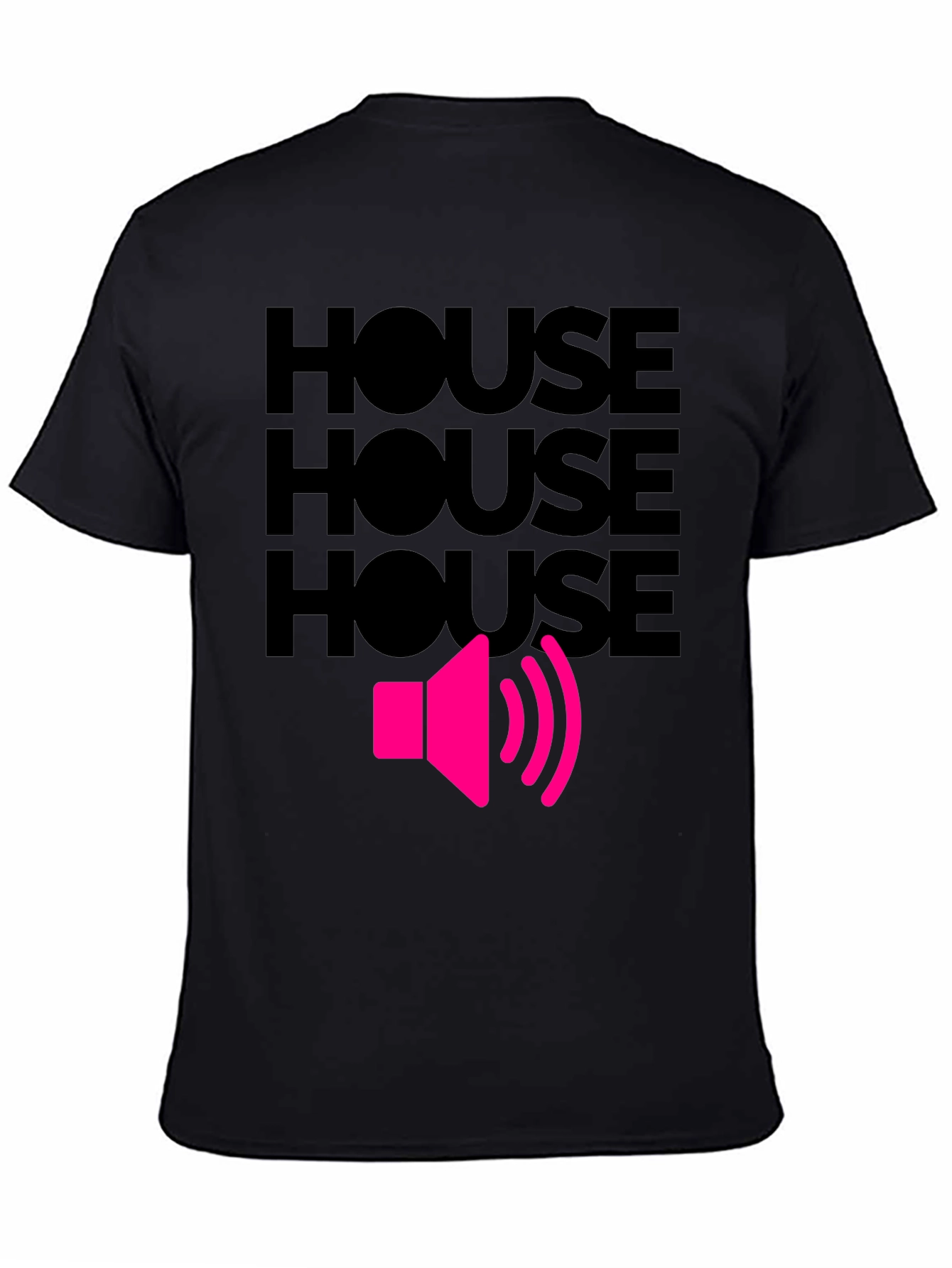 Black House Music T-Shirt - Loud Speaker Design view 4