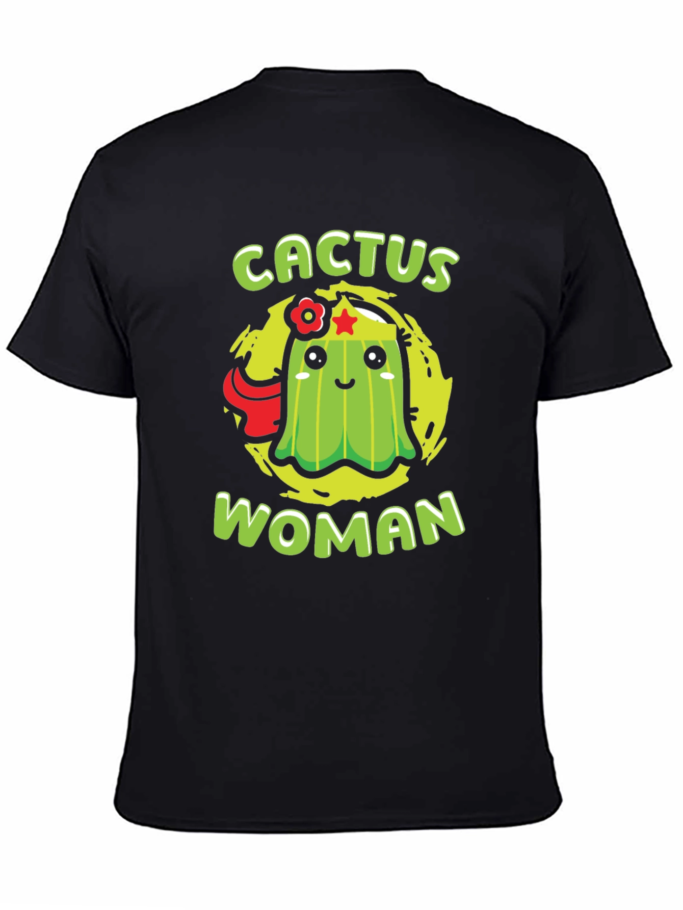 Cactus Woman Black T-Shirt - 4