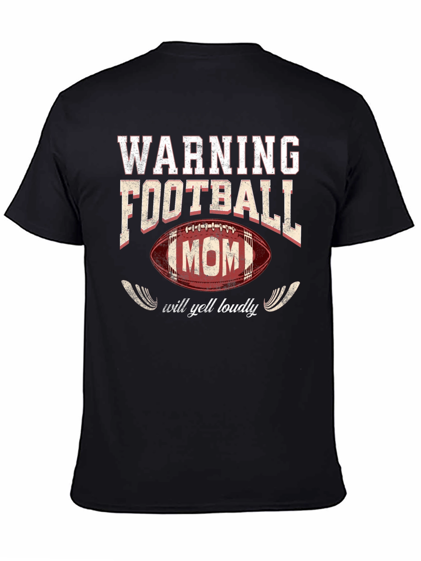 Warning Football Mom Graphic Tee - 4