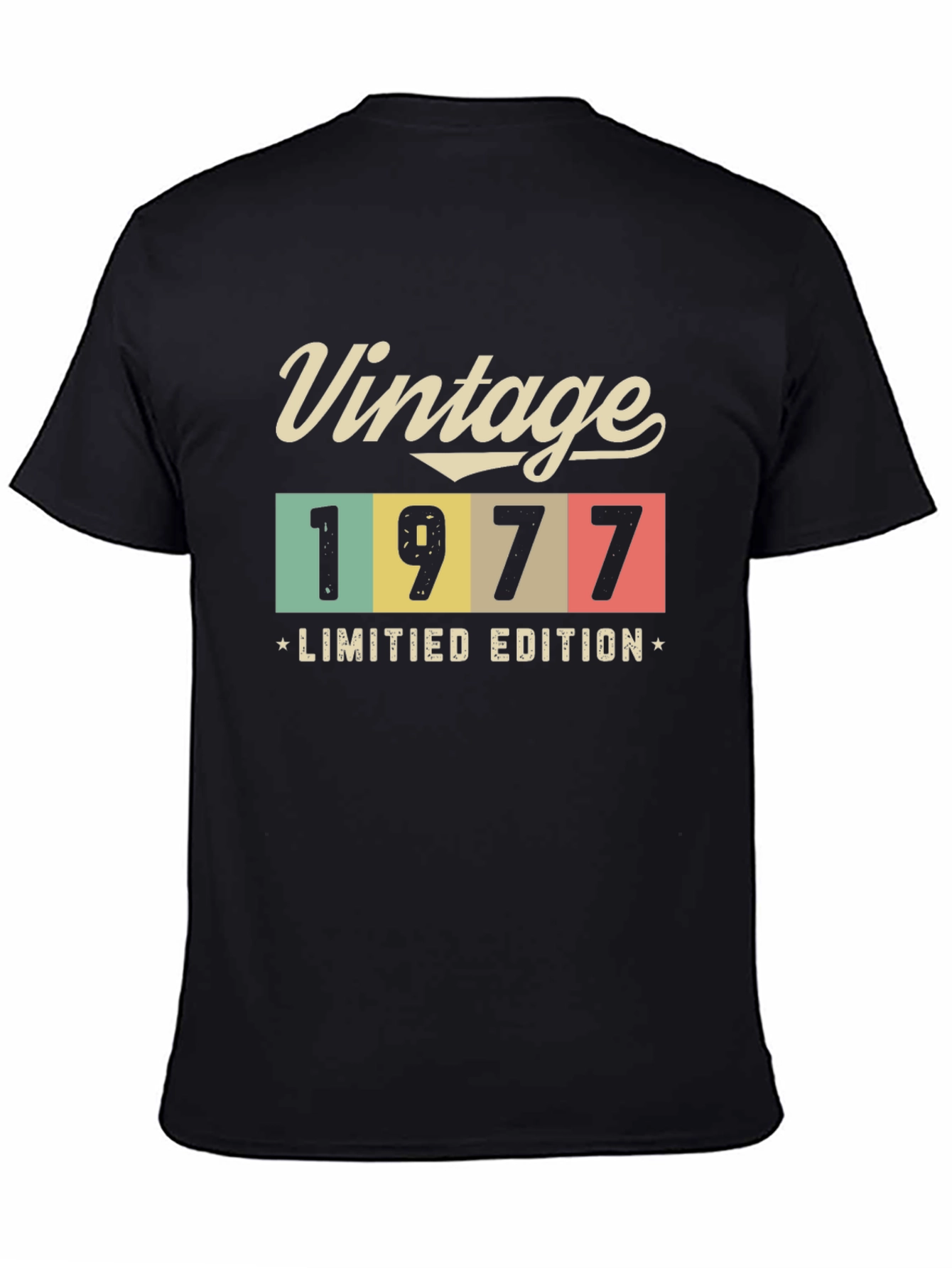 Black Vintage 1977 Limited Edition Black T-Shirt view 4