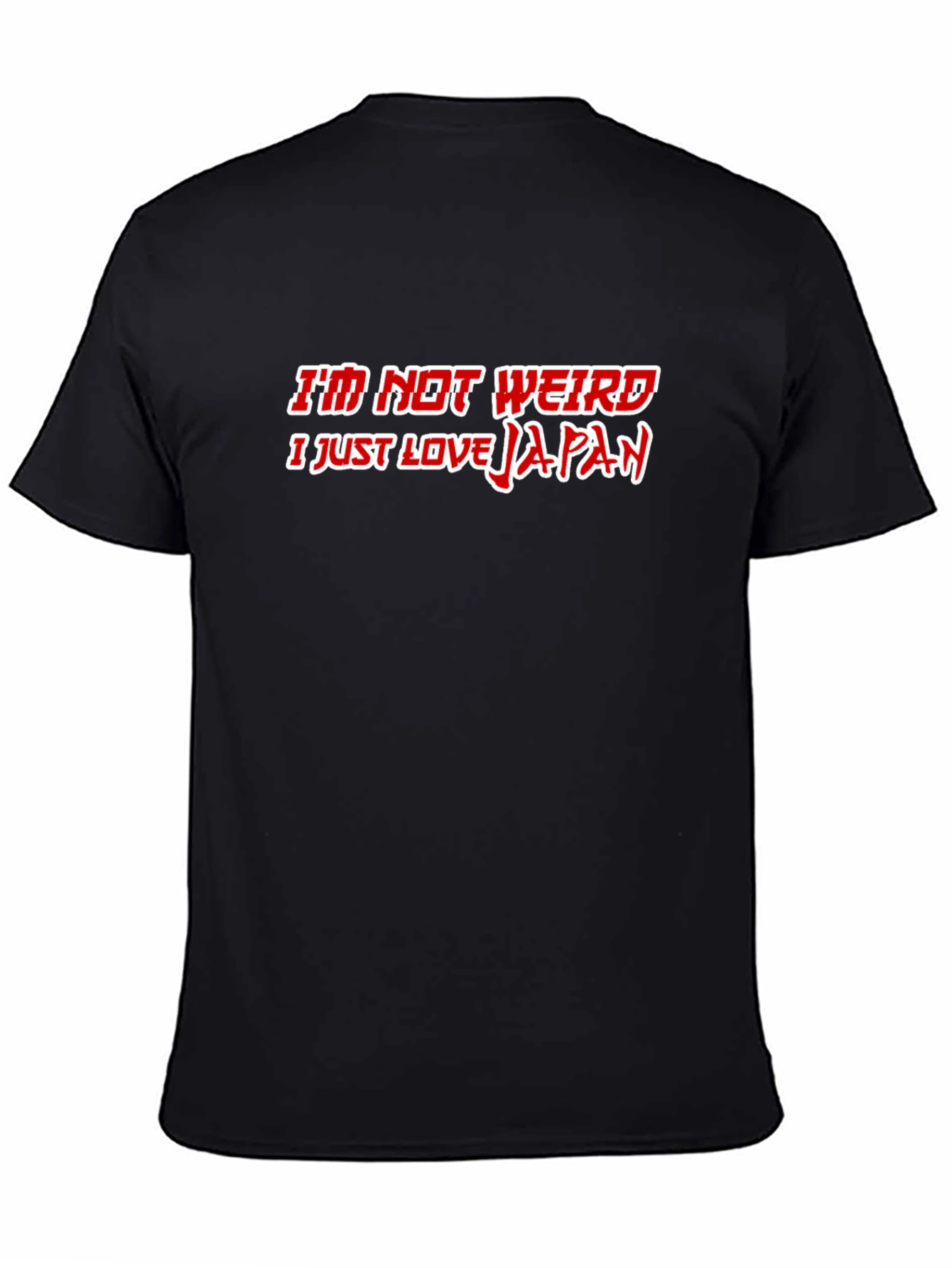 Black I'm Not Weird I Just Love Japan T-Shirt view 4