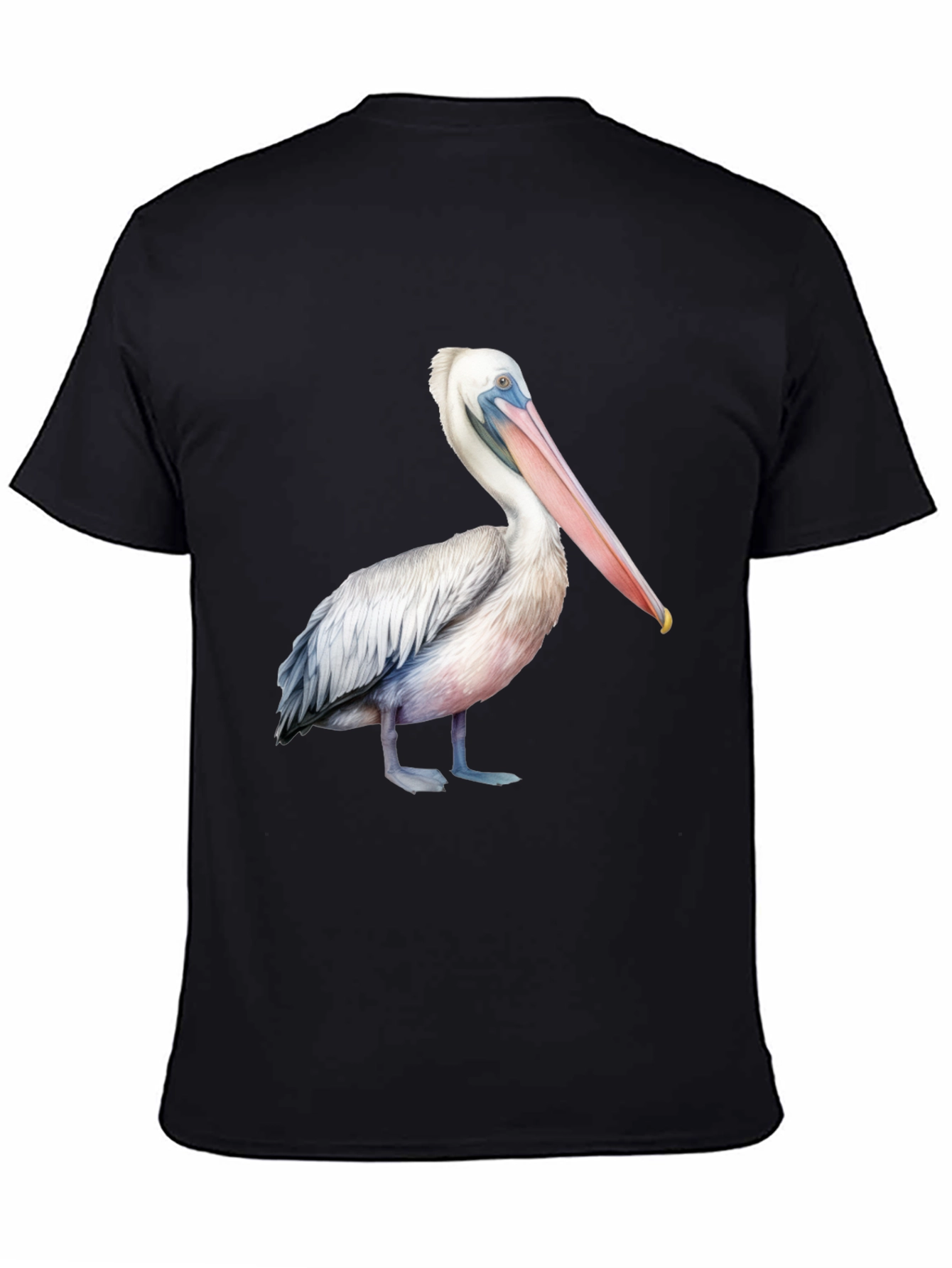 Black Pelican Graphic Print T-Shirt - Unisex Black Tee view 4