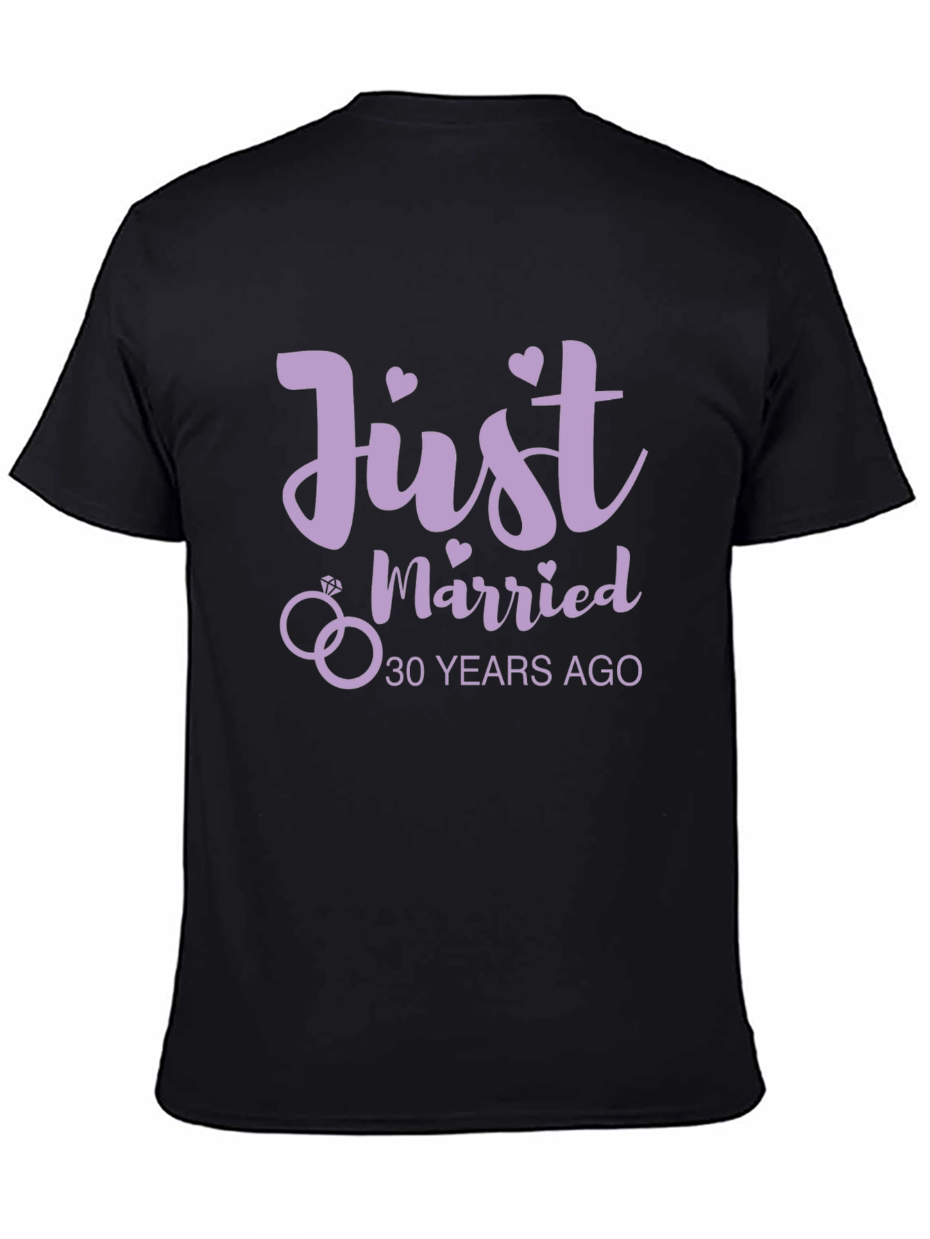 Black Just Married 30 Years Ago T-Shirt Anniversary Gift view 4