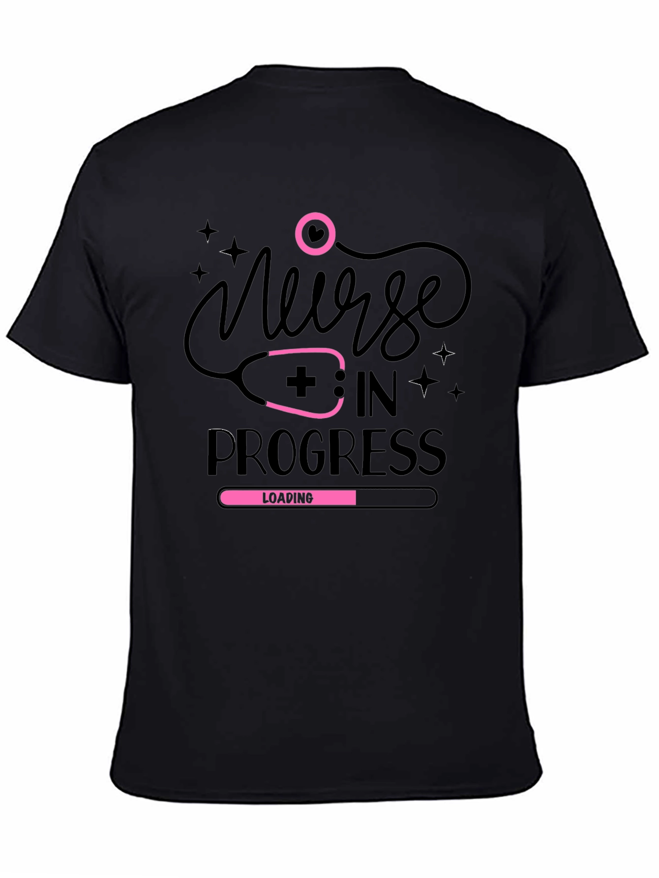 Black Nurse in Progress T-Shirt view 4