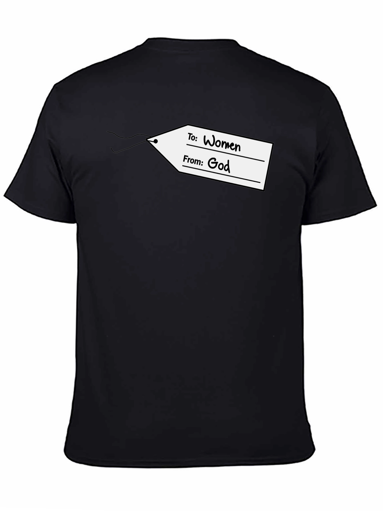 Black Women From God T-Shirt - Gift Tag Design view 4