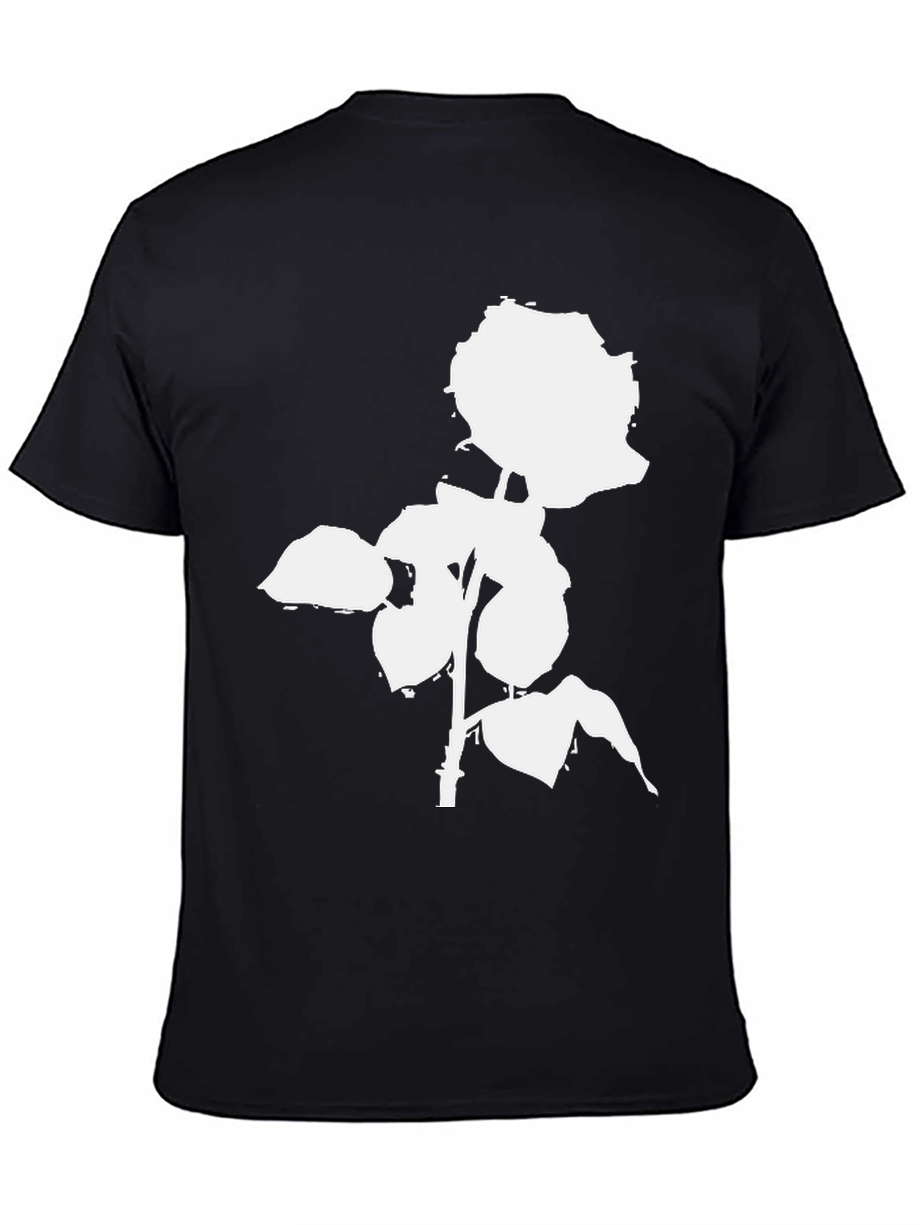 Black Rose Graphic T-Shirt - Bold Black Tee view 4