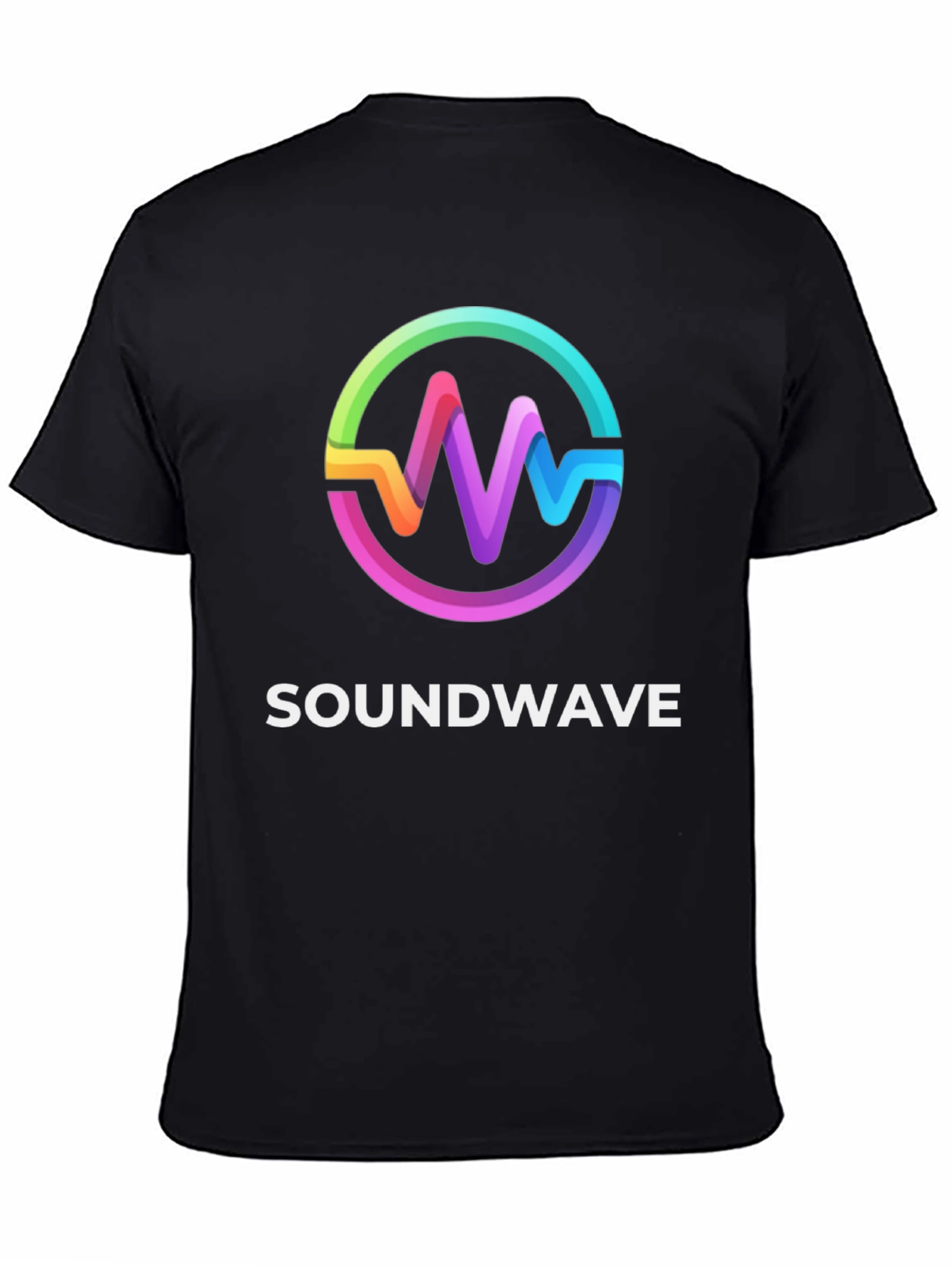Black Soundwave Black Graphic Tee view 4