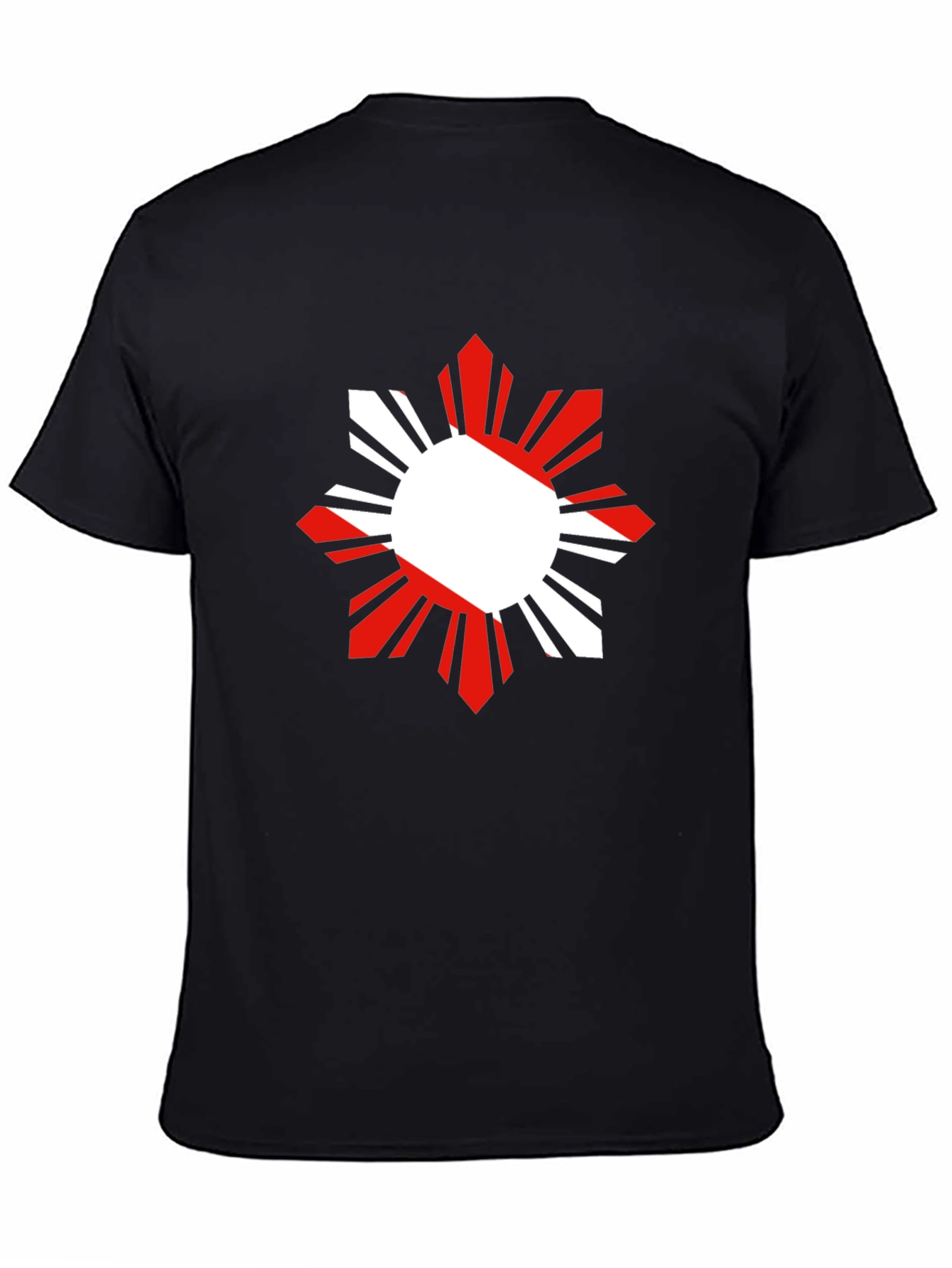 Black Filipino Sun Graphic Tee - Black view 4