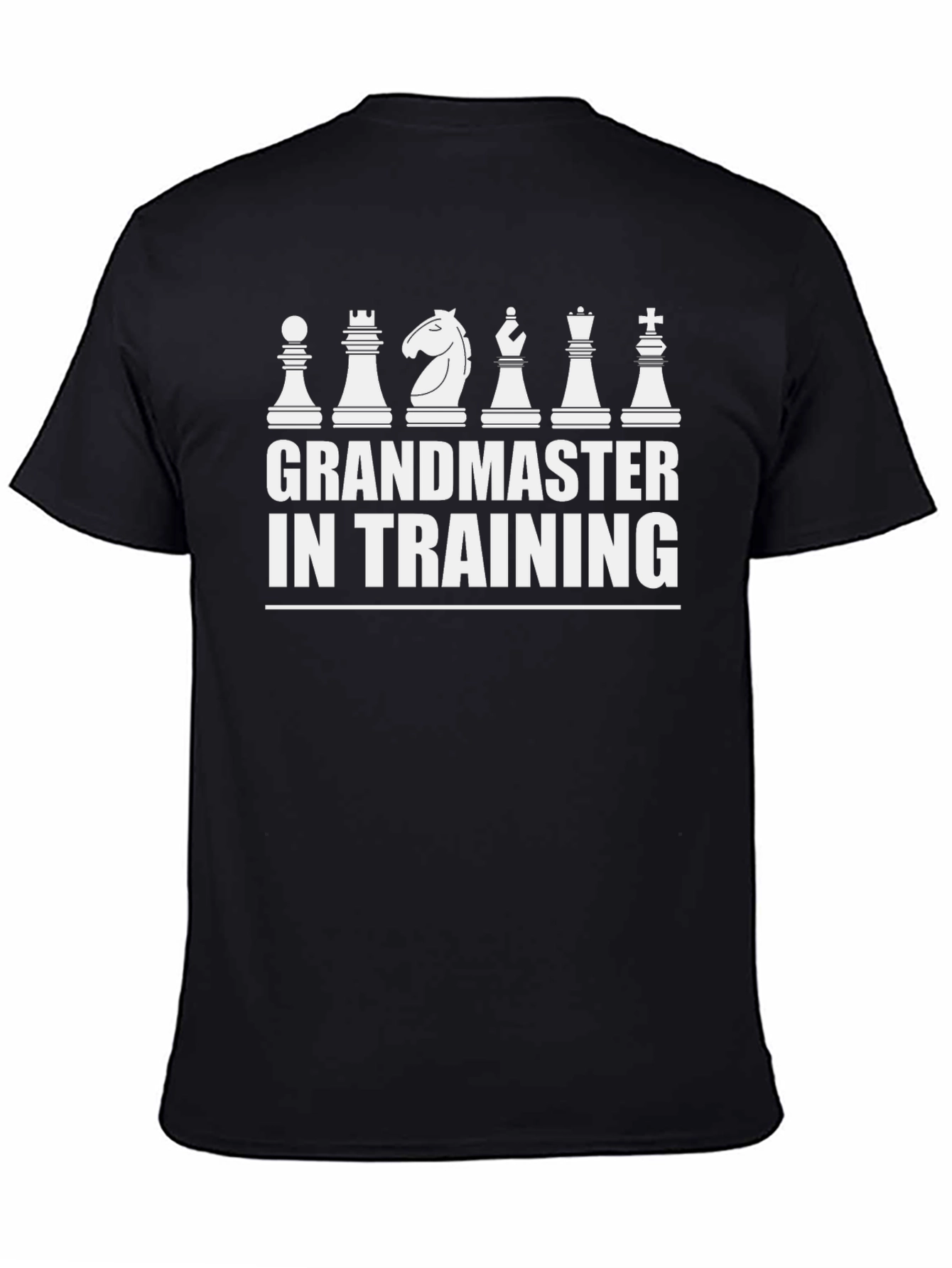 Black Grandmaster in Training Chess T-Shirt view 4
