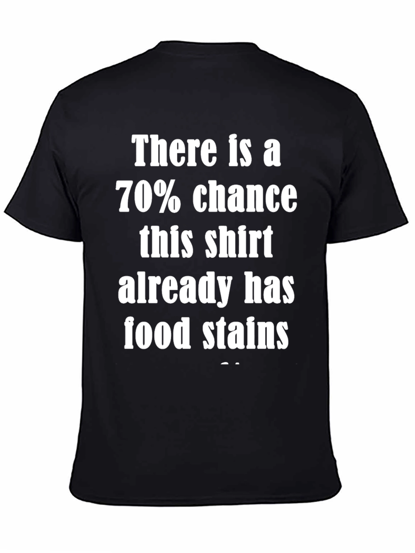 Black Humorous "Food Stains" Graphic Tee - Unisex view 4