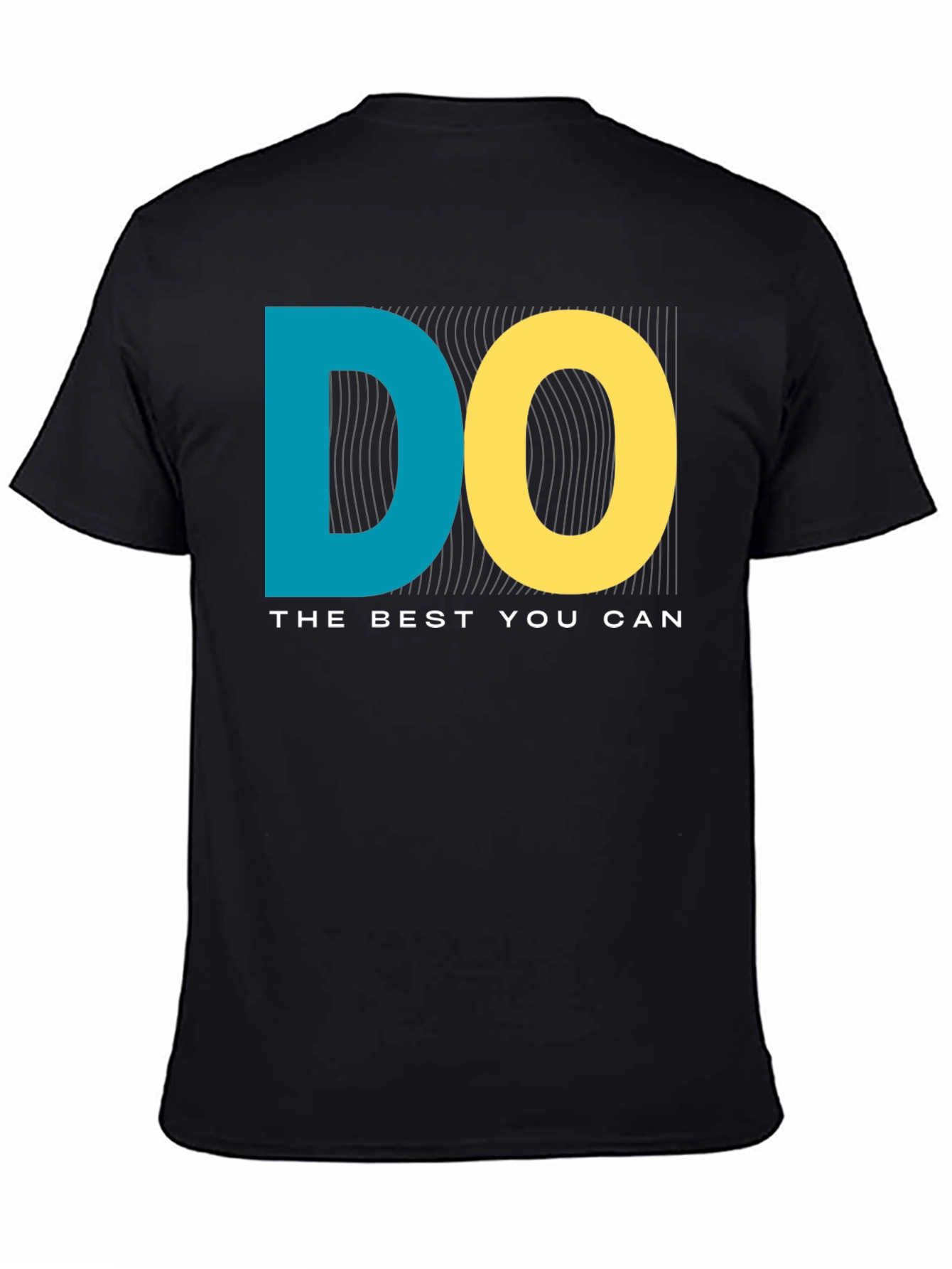 Black Motivational T-Shirt - Do Your Best Graphic Tee view 4