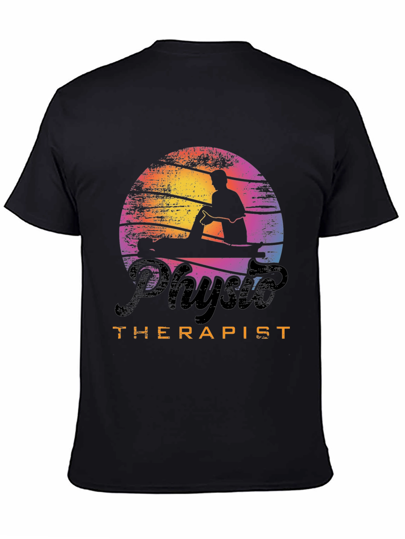 Black Physio Therapist Graphic T-Shirt - Stylish & Comfortable view 4