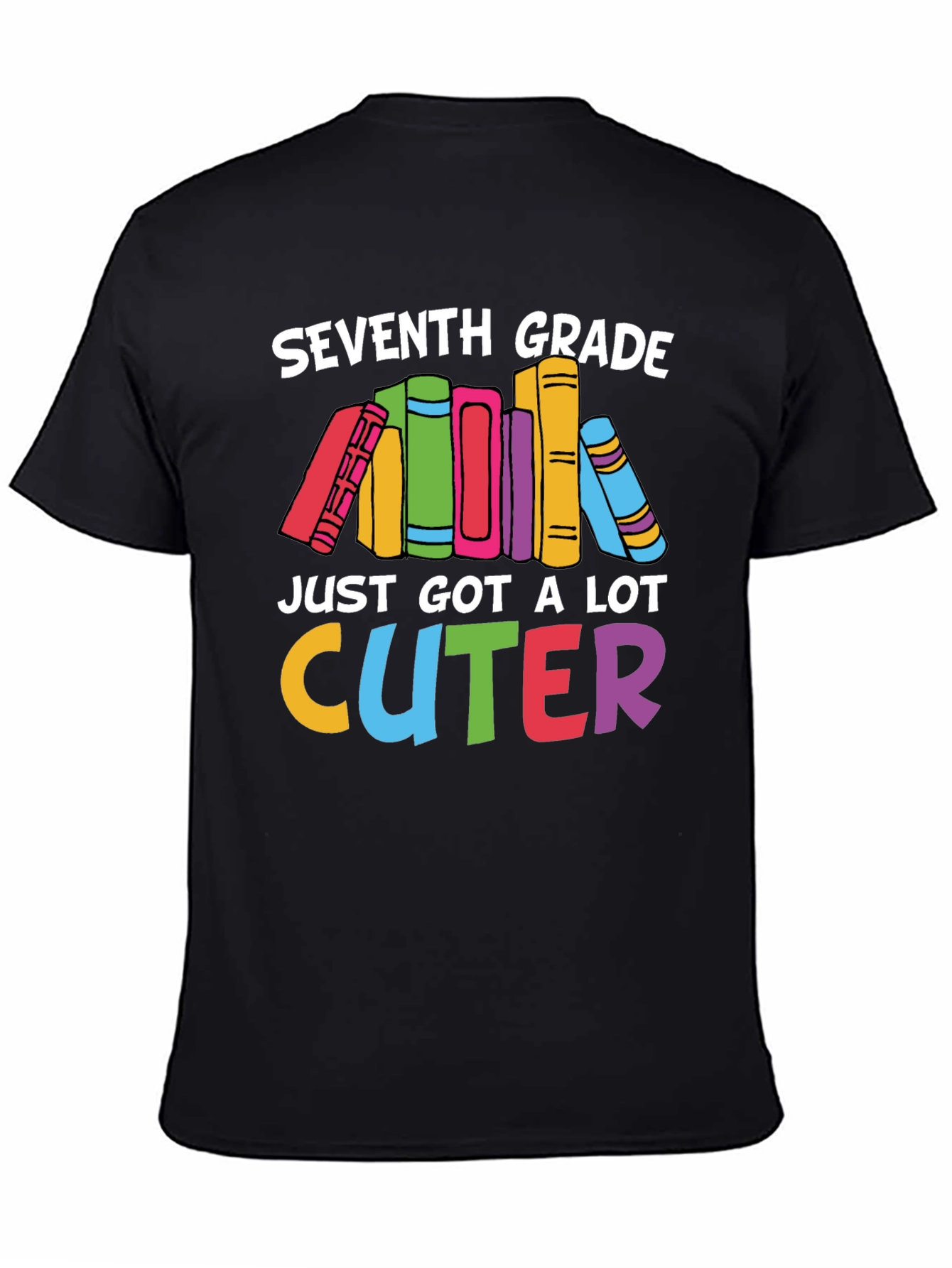 Black Seventh Grade Cuter T-Shirt - Back to School view 4