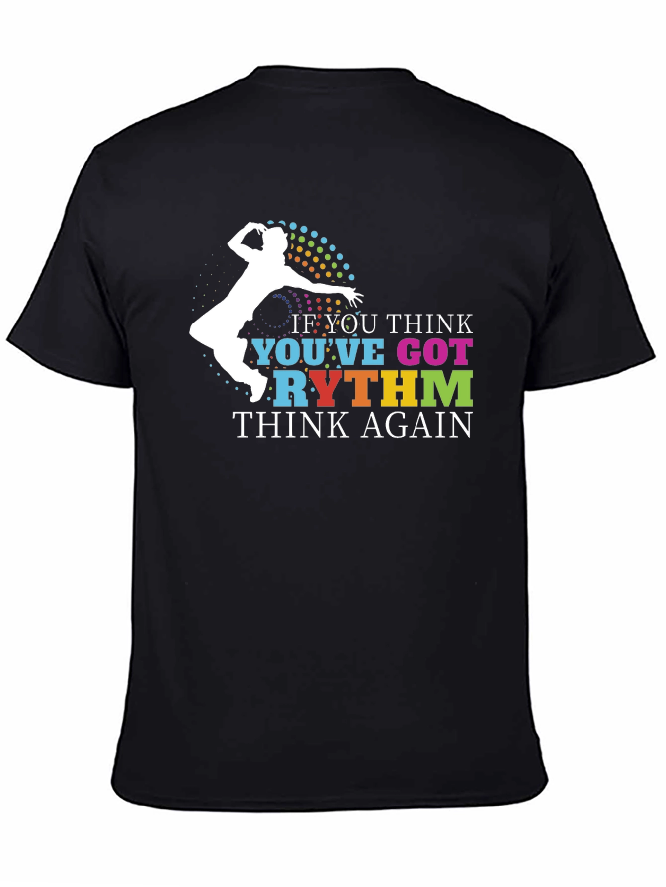Black Rhythm Graphic Tee - Funny Dance T-Shirt view 4