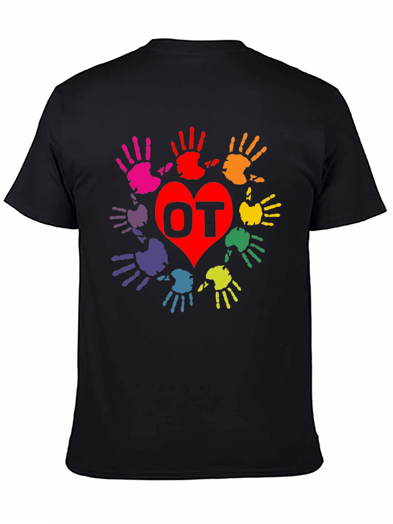 OT Occupational Therapy Hands Heart T-Shirt - 4