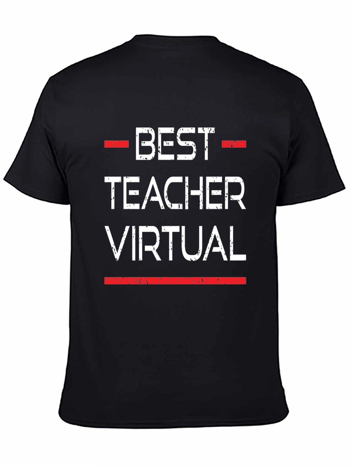 Black Best Teacher Virtual T-Shirt view 4