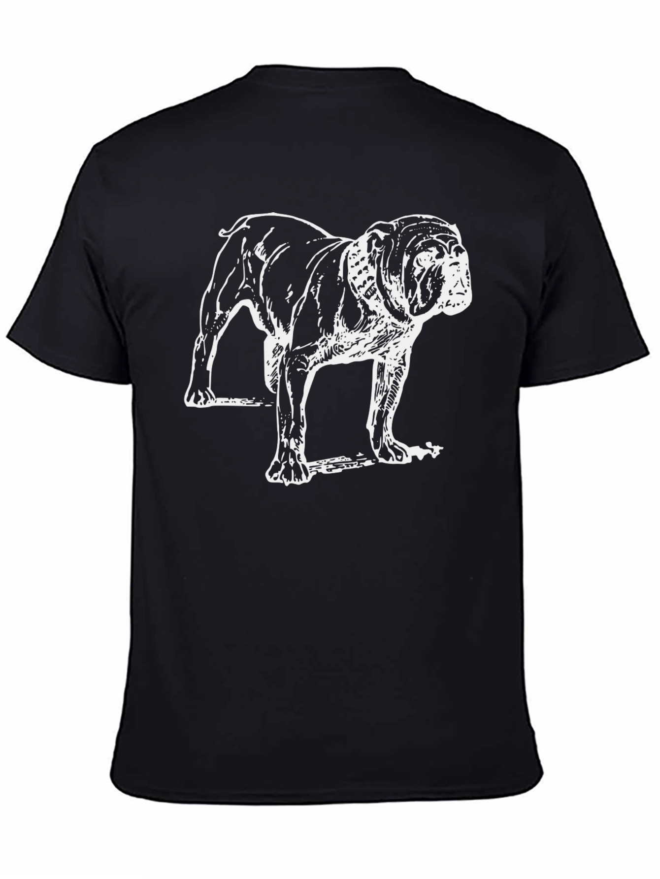 Black Bulldog Graphic Tee - Men's Black T-Shirt view 4
