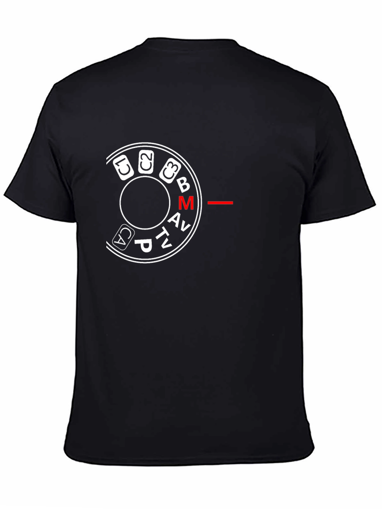 Black Camera Mode Dial Graphic Tee - Black view 4