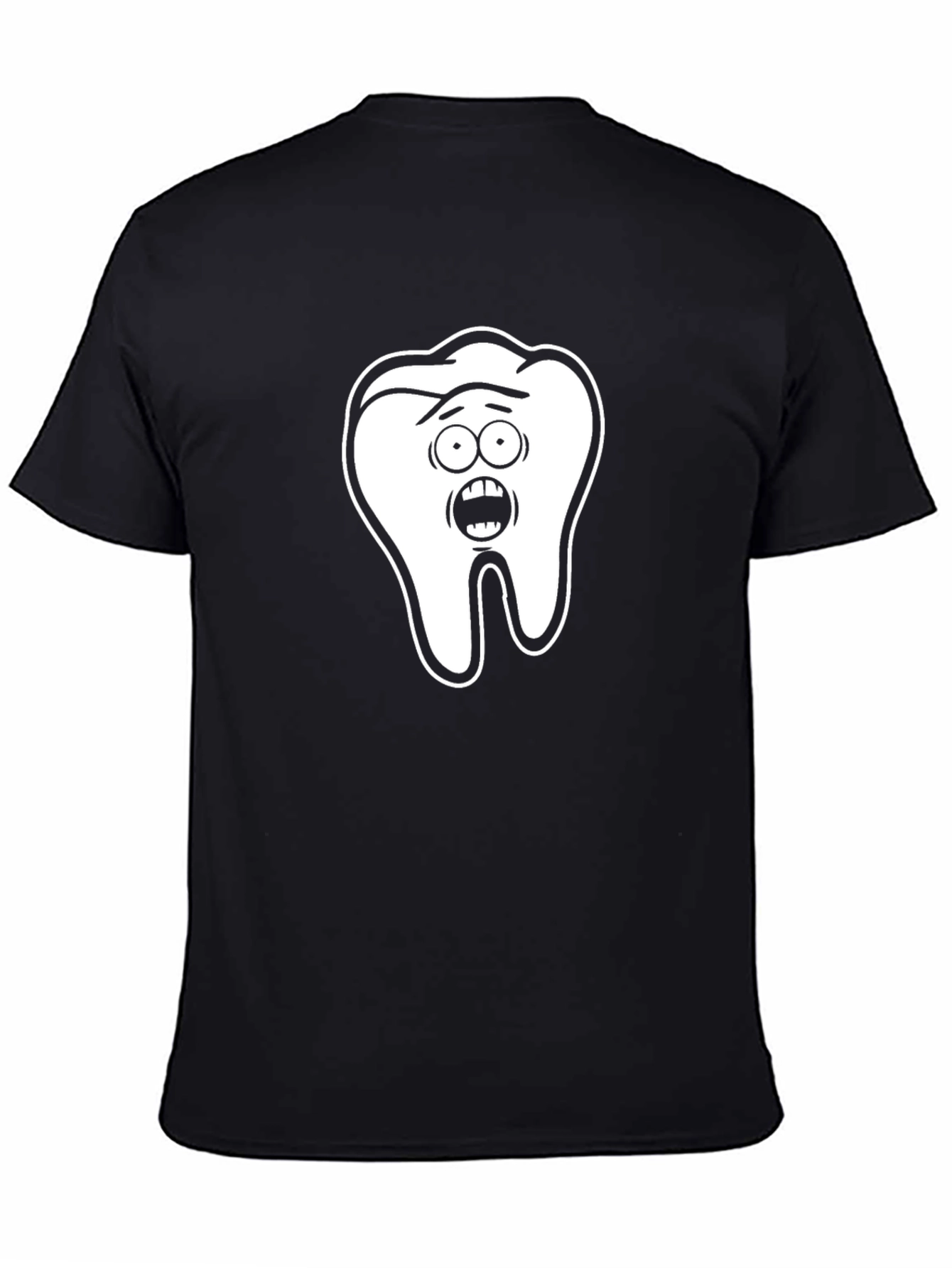 Black Funny Tooth Graphic T-Shirt - Black view 4
