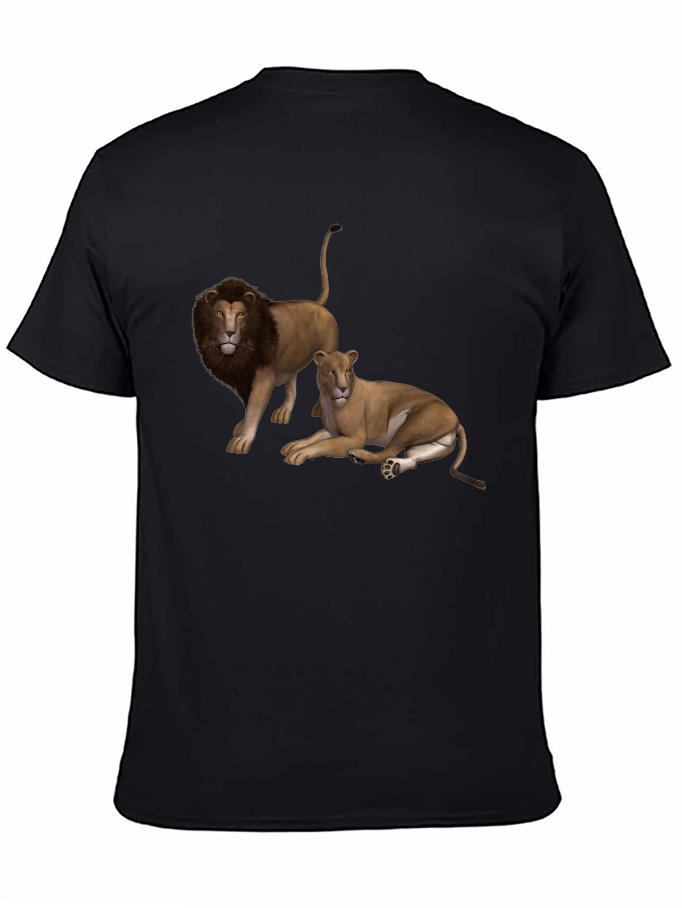 Black Lion Pride Graphic Tee - Black Cotton T-Shirt view 4