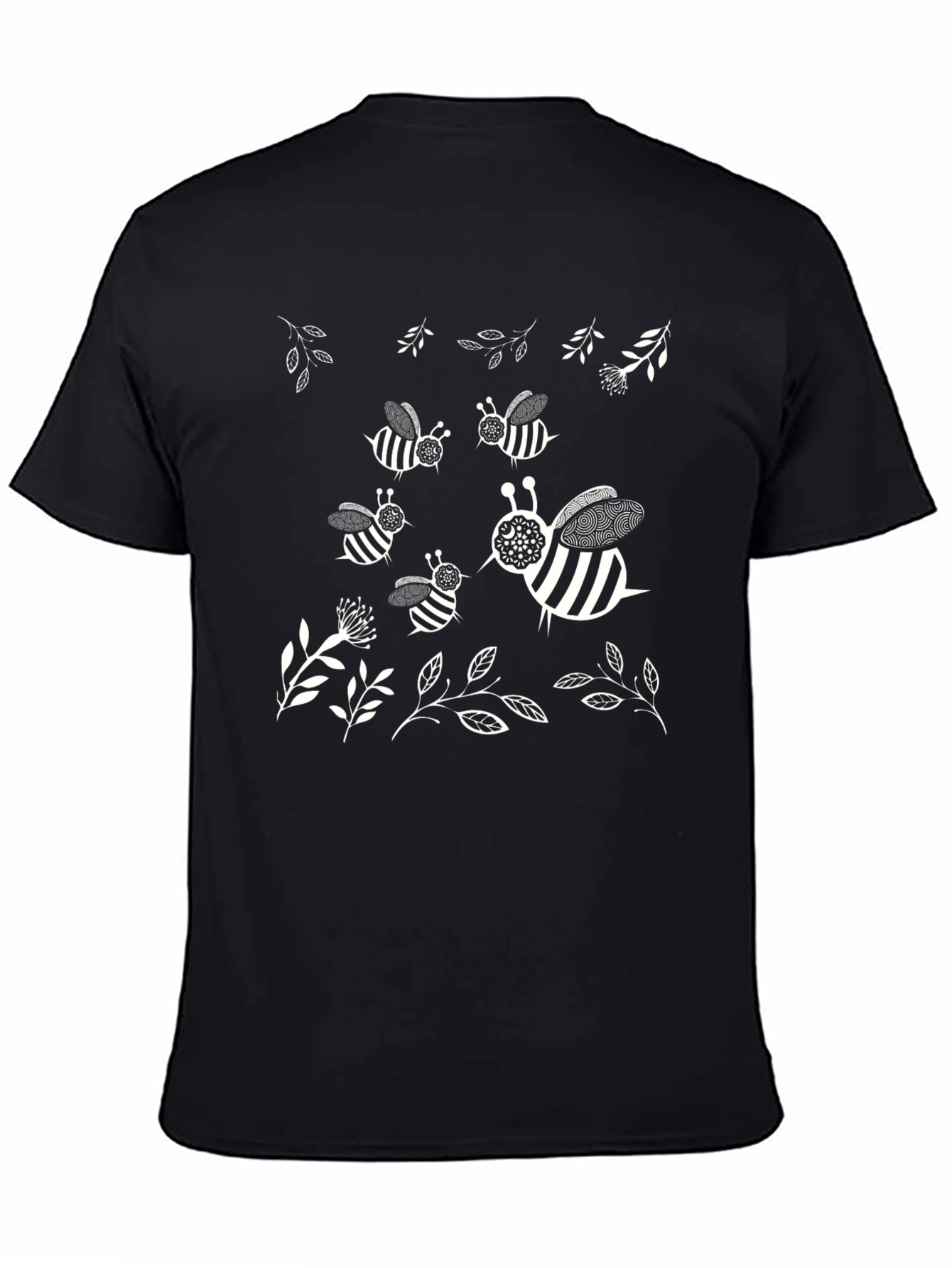 Black Bee Graphic Black T-Shirt view 4