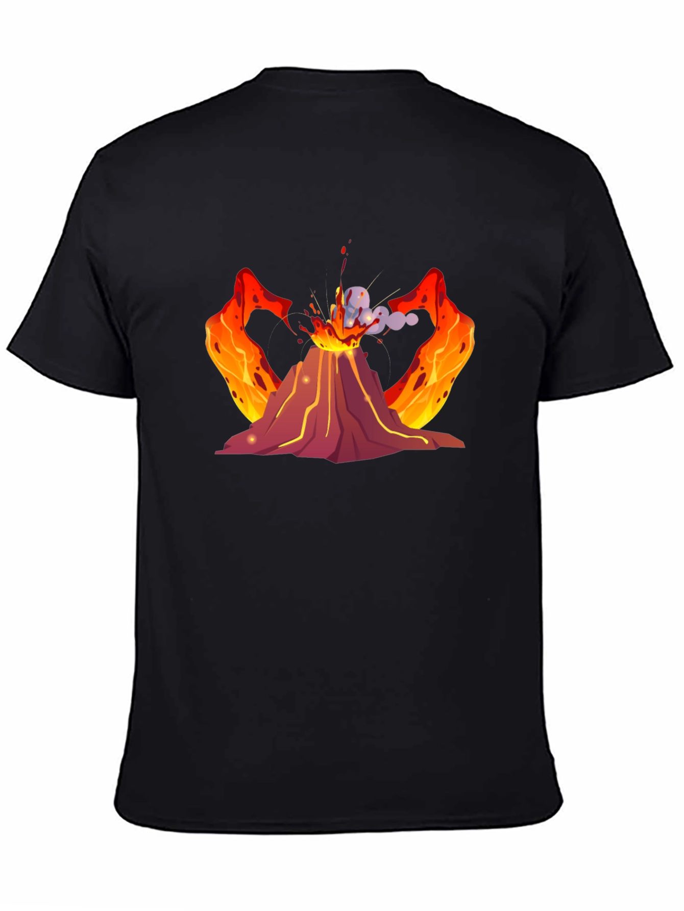 Black Volcano Graphic Black T-Shirt view 4