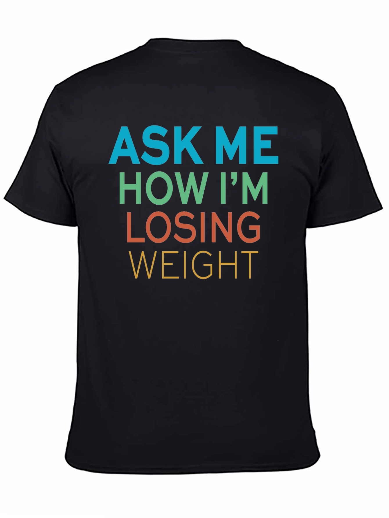 Black Ask Me How I'm Losing Weight Graphic Tee view 4