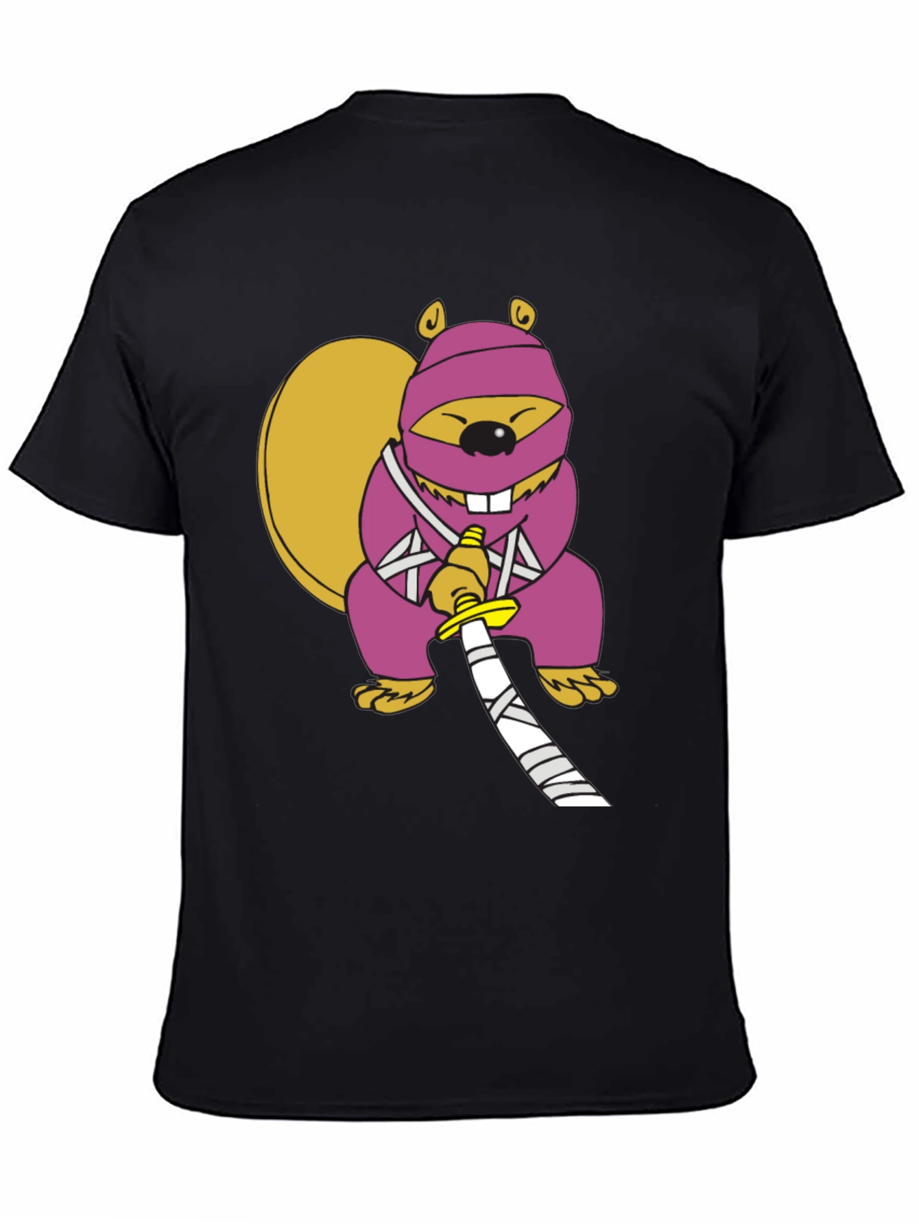Black Ninja Squirrel Graphic Tee view 4
