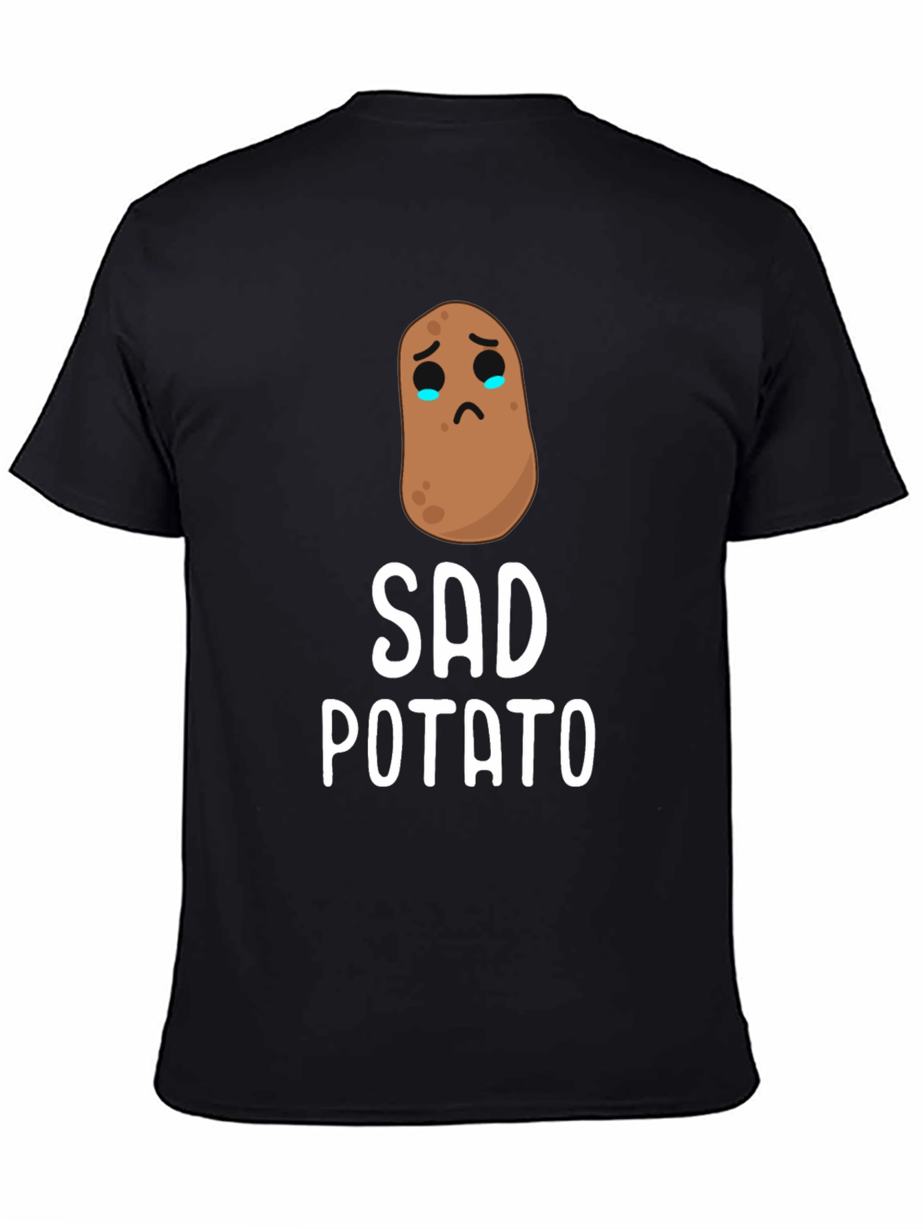 Black Sad Potato Graphic T-Shirt - Unisex Cotton Tee view 4