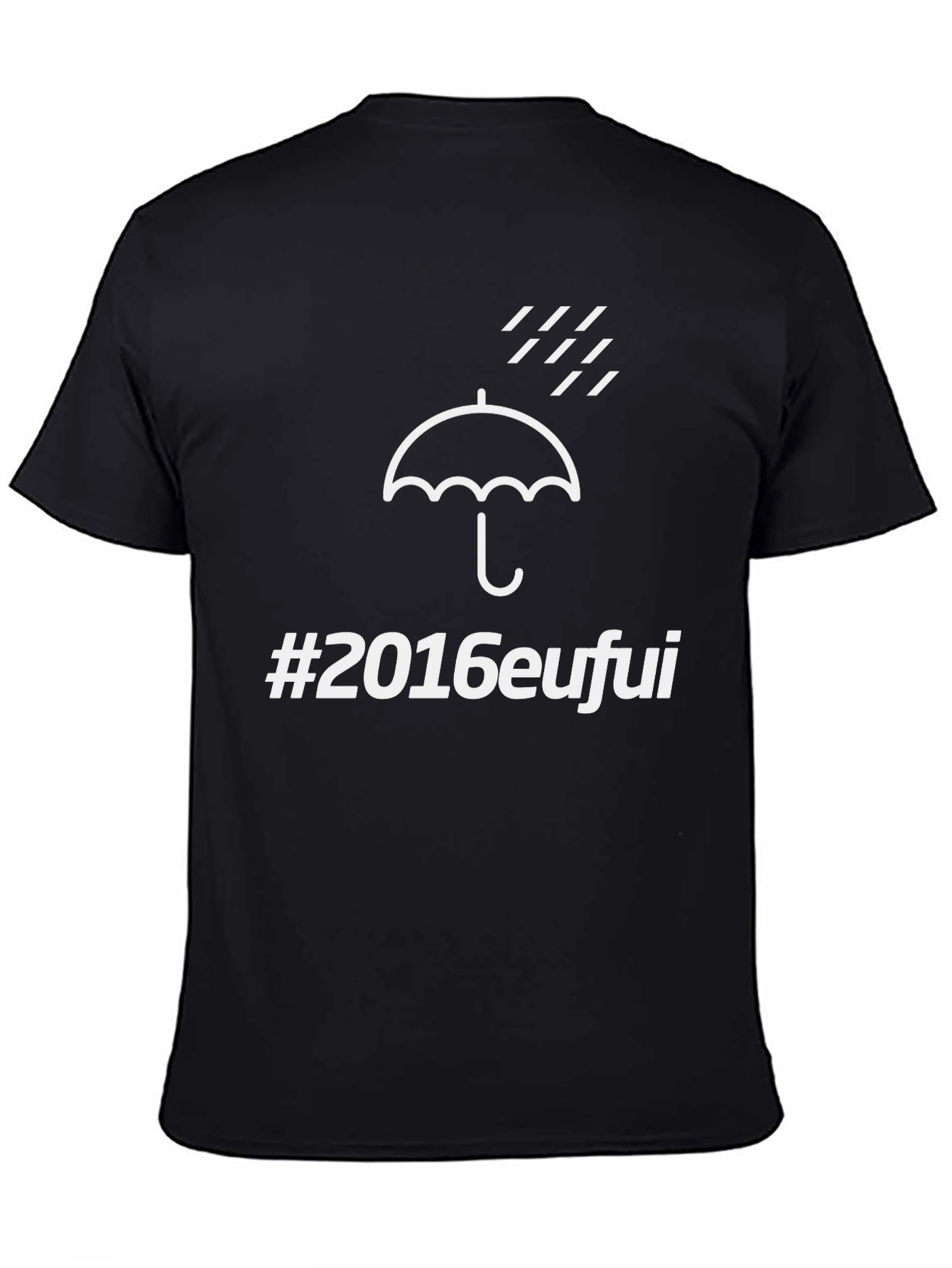 Black Umbrella 2016eufui Graphic Tee - Mens Black T-Shirt view 4
