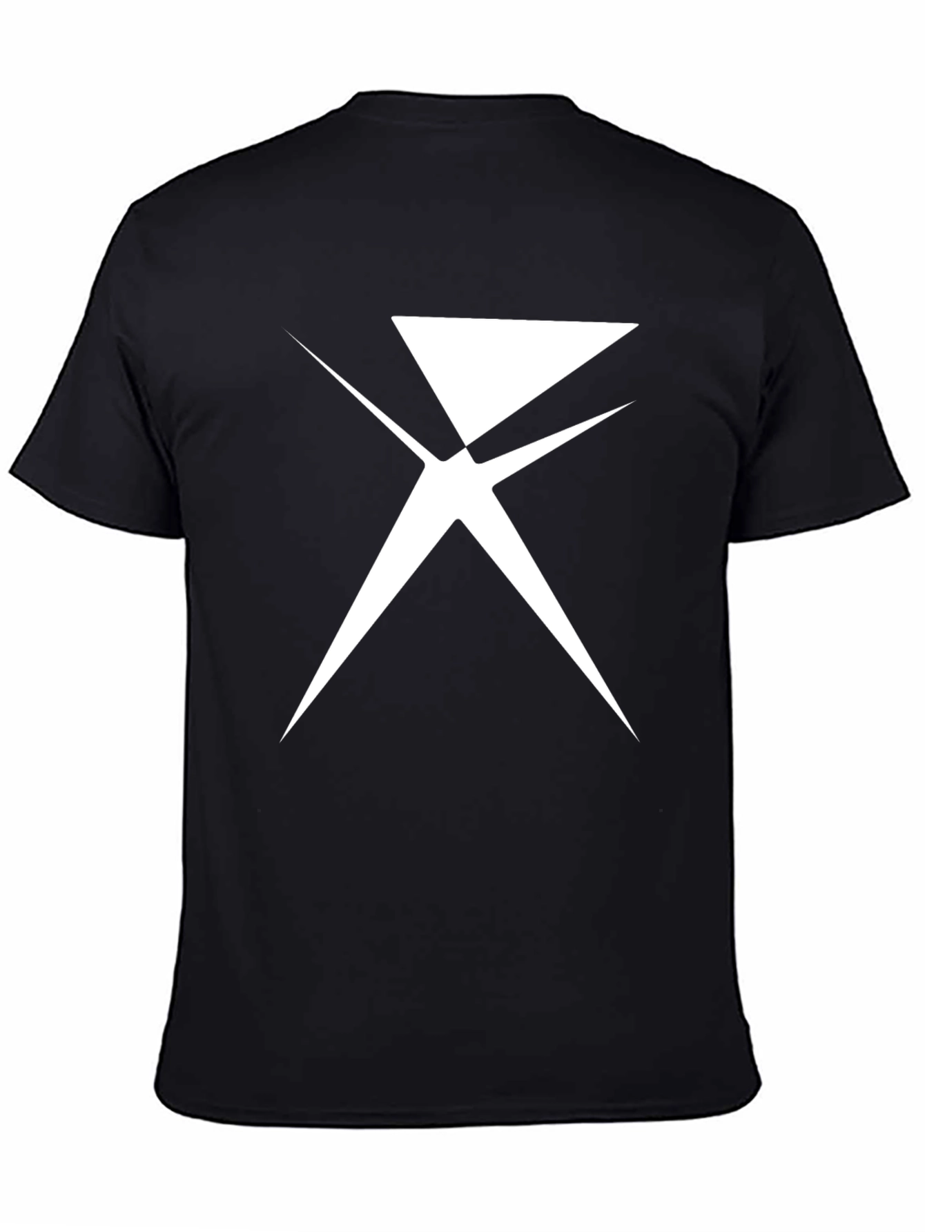 Black Abstract Graphic Black T-Shirt view 4