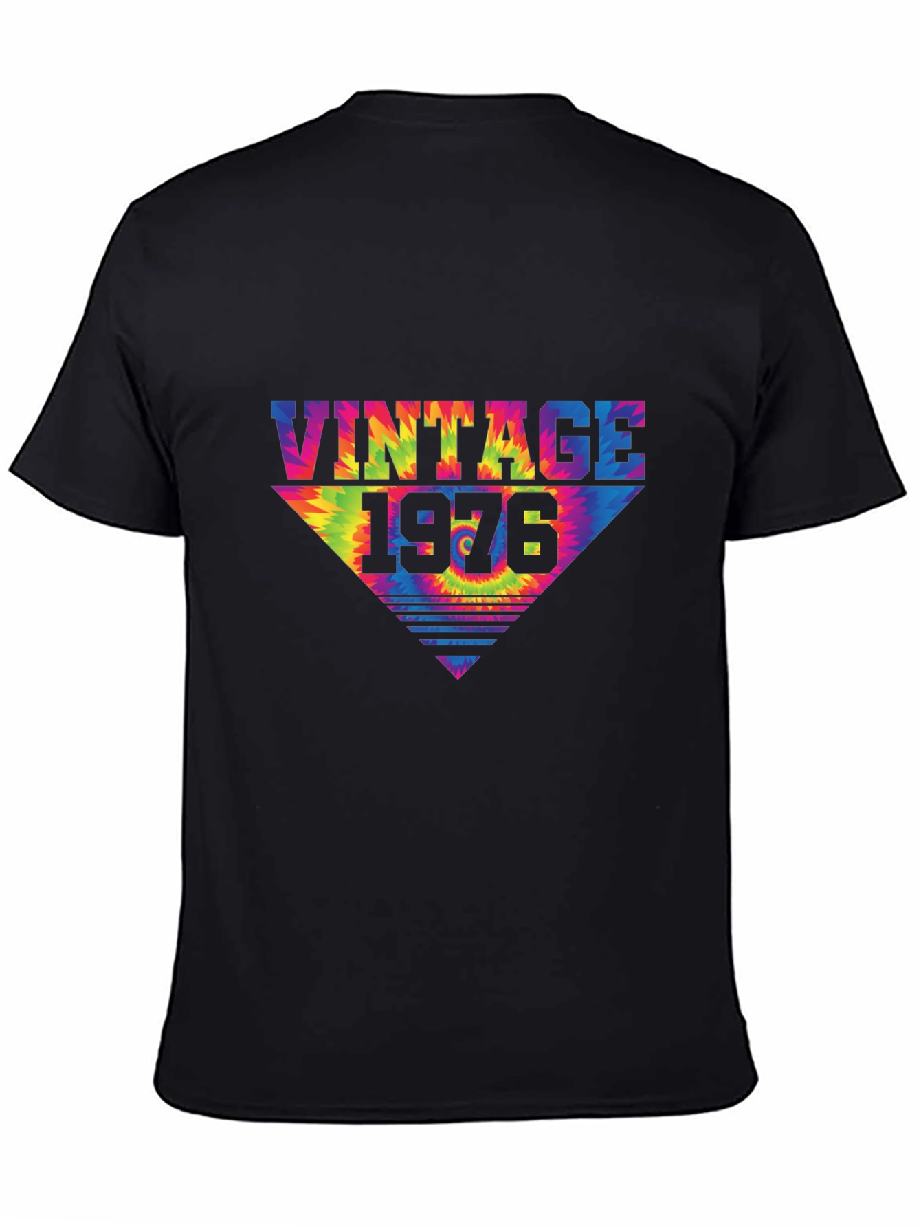 Black Vintage 1976 Graphic Tee - Retro Style view 4