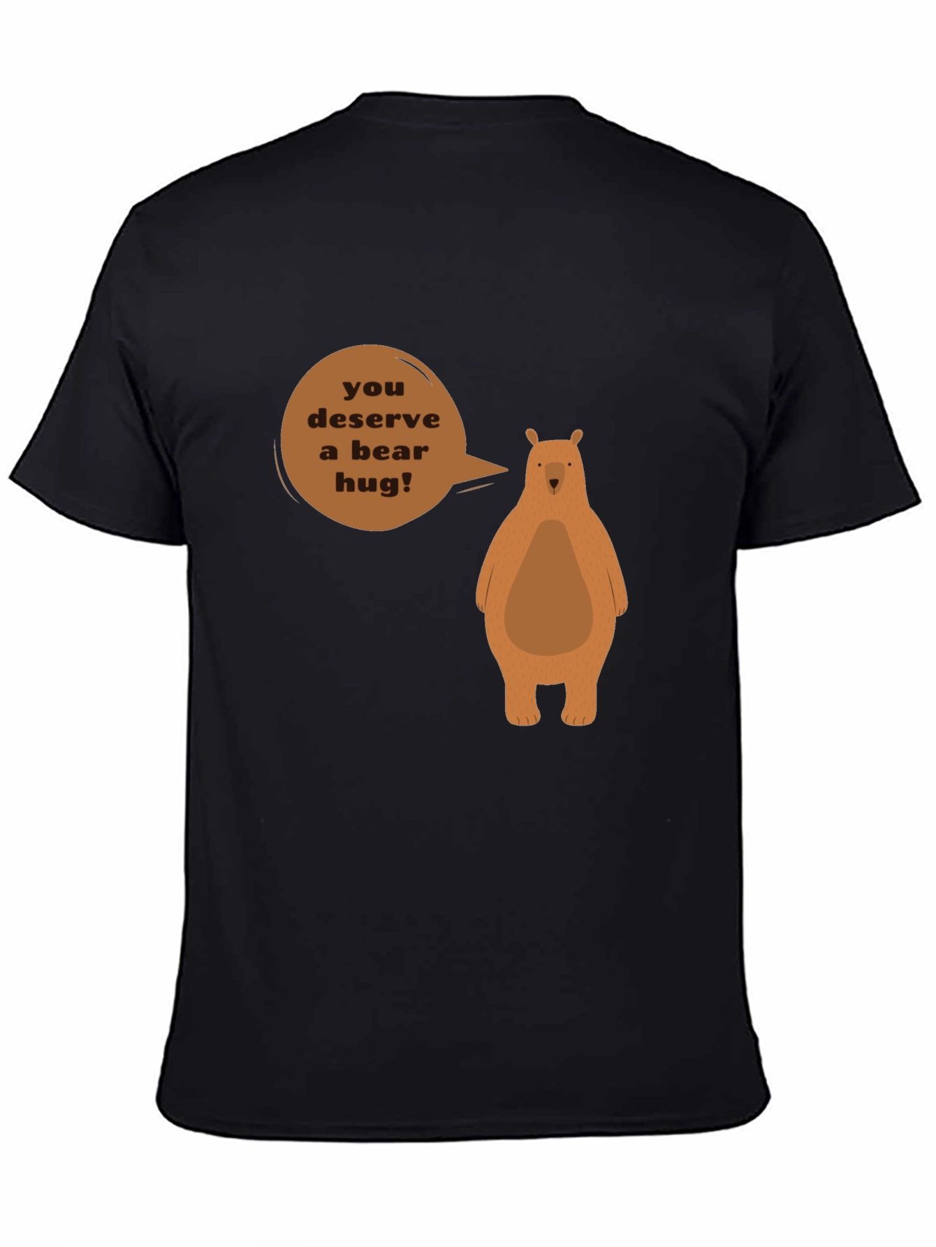 Black Bear Hug Graphic T-Shirt - You Deserve a Bear Hug! view 4