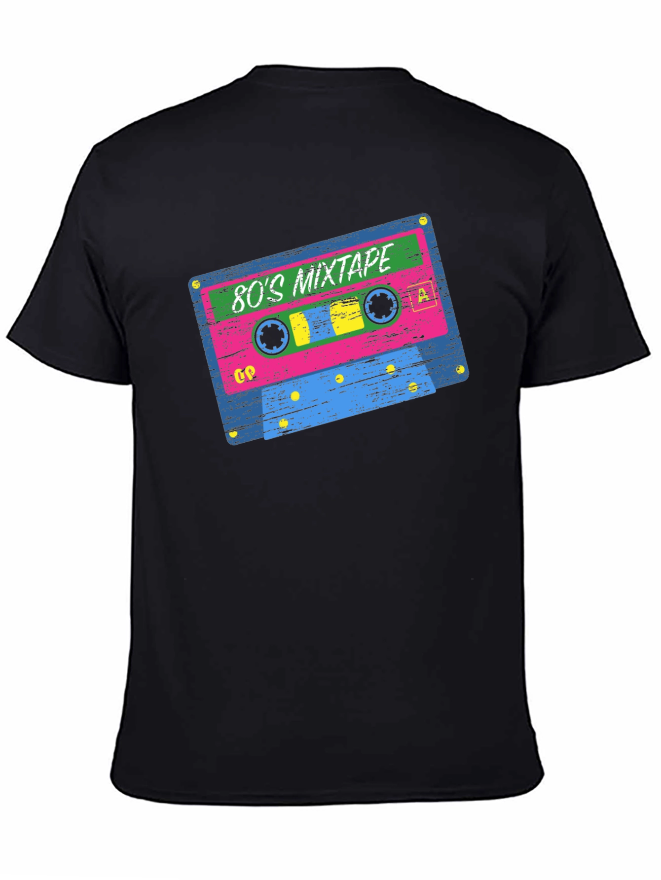 Black 80's Mixtape Retro Graphic T-Shirt view 4
