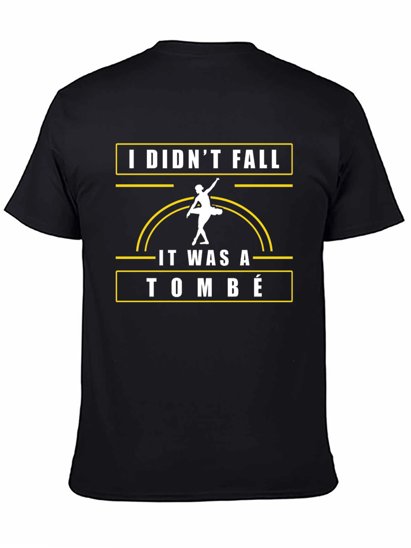Black Ballet Tombé T-Shirt - Funny Dancer Tee view 4