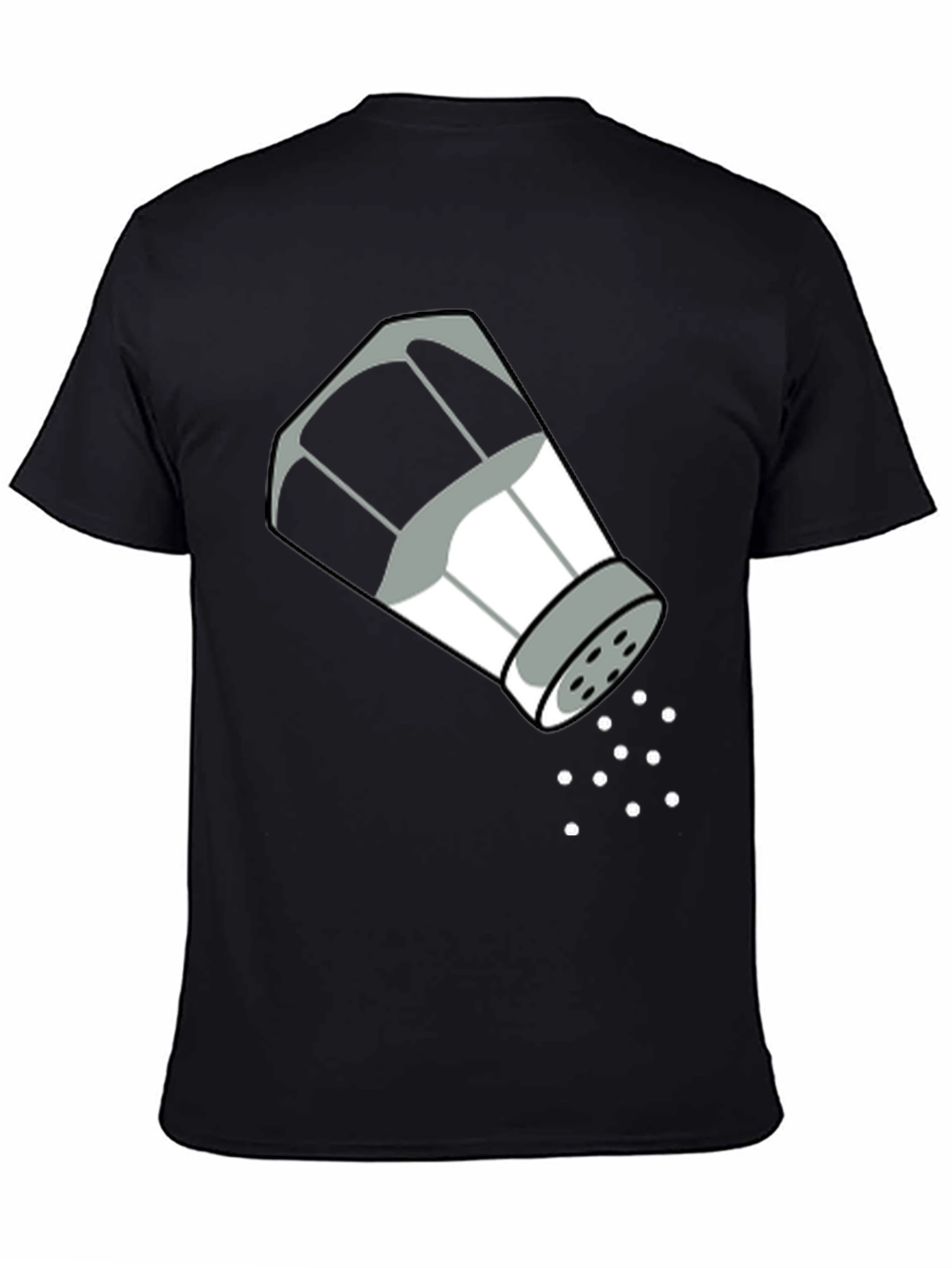 Black Salt Shaker Graphic Tee - Quirky T-Shirt Design view 4
