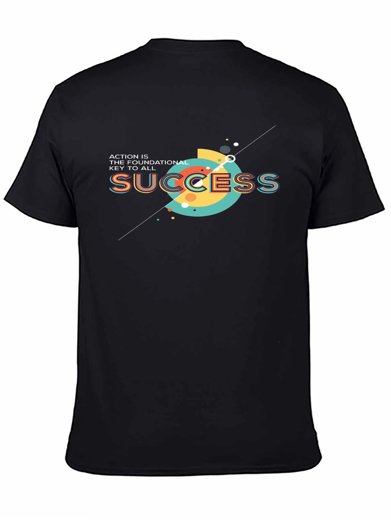 Black Success Graphic Tee - Action is Key! view 4